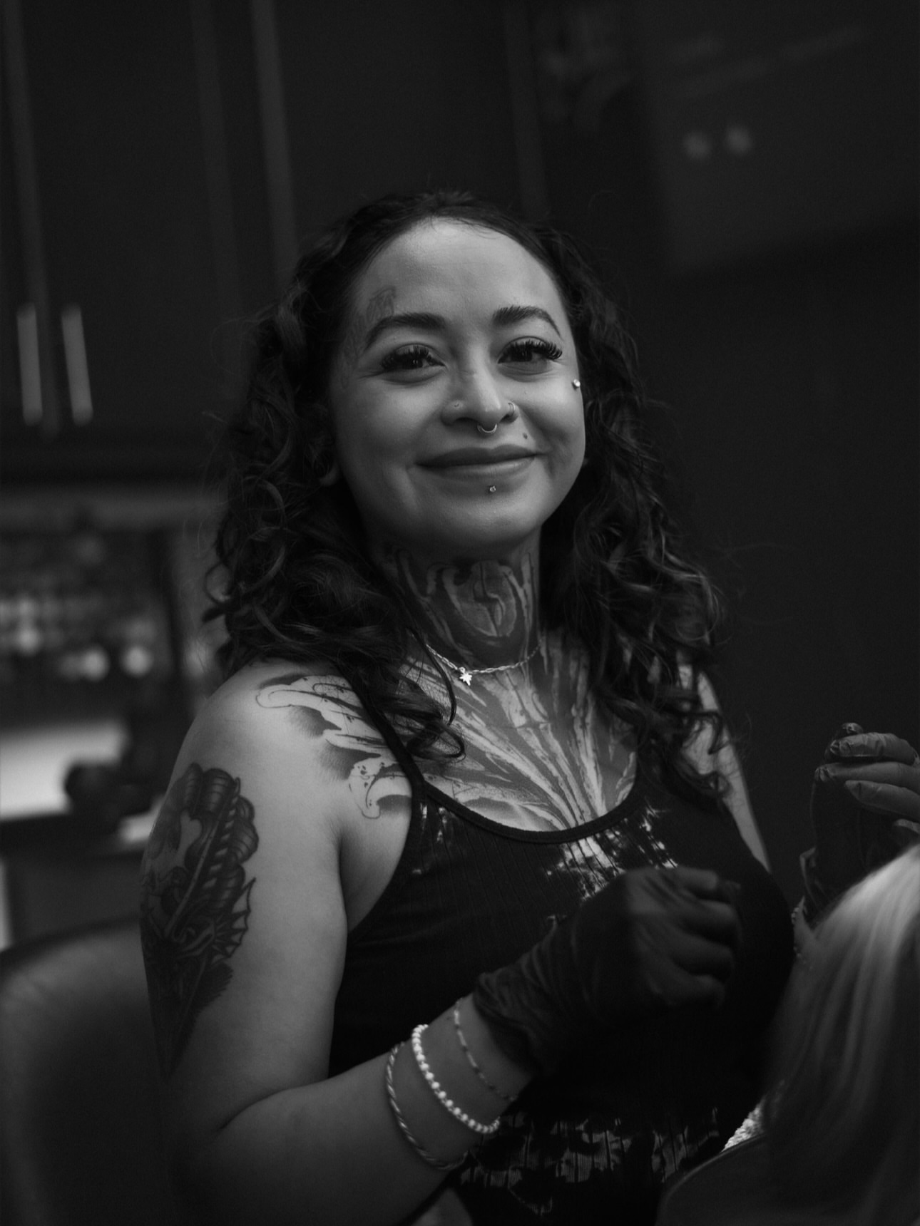 Tattooed shoulder black and grey tattoo on the shoulder by Monica Gonzalez