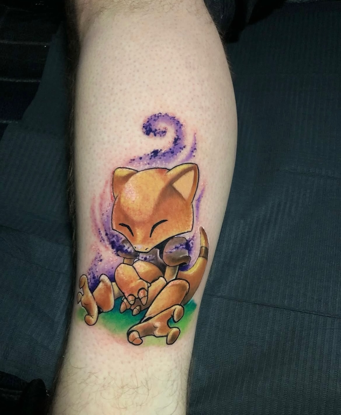 Fox watercolor tattoo on the forearm by Frank Miller