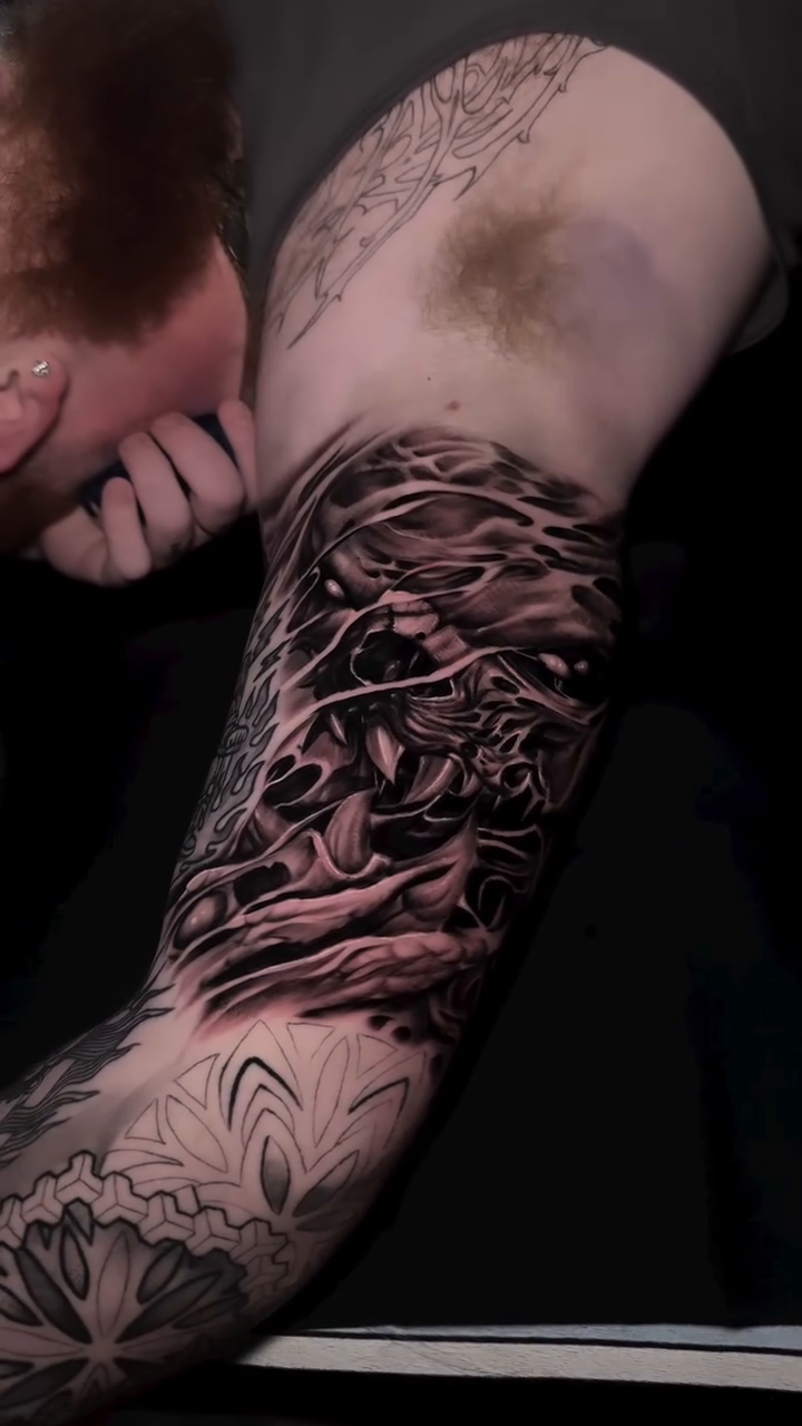 Tattoo by @igor.blackrhino — black_and_grey, realism