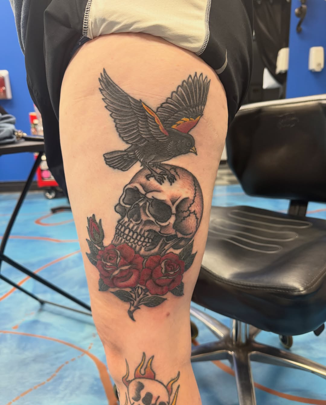 Tattoo by @lallen_tattoo — american_traditional, black_and_grey