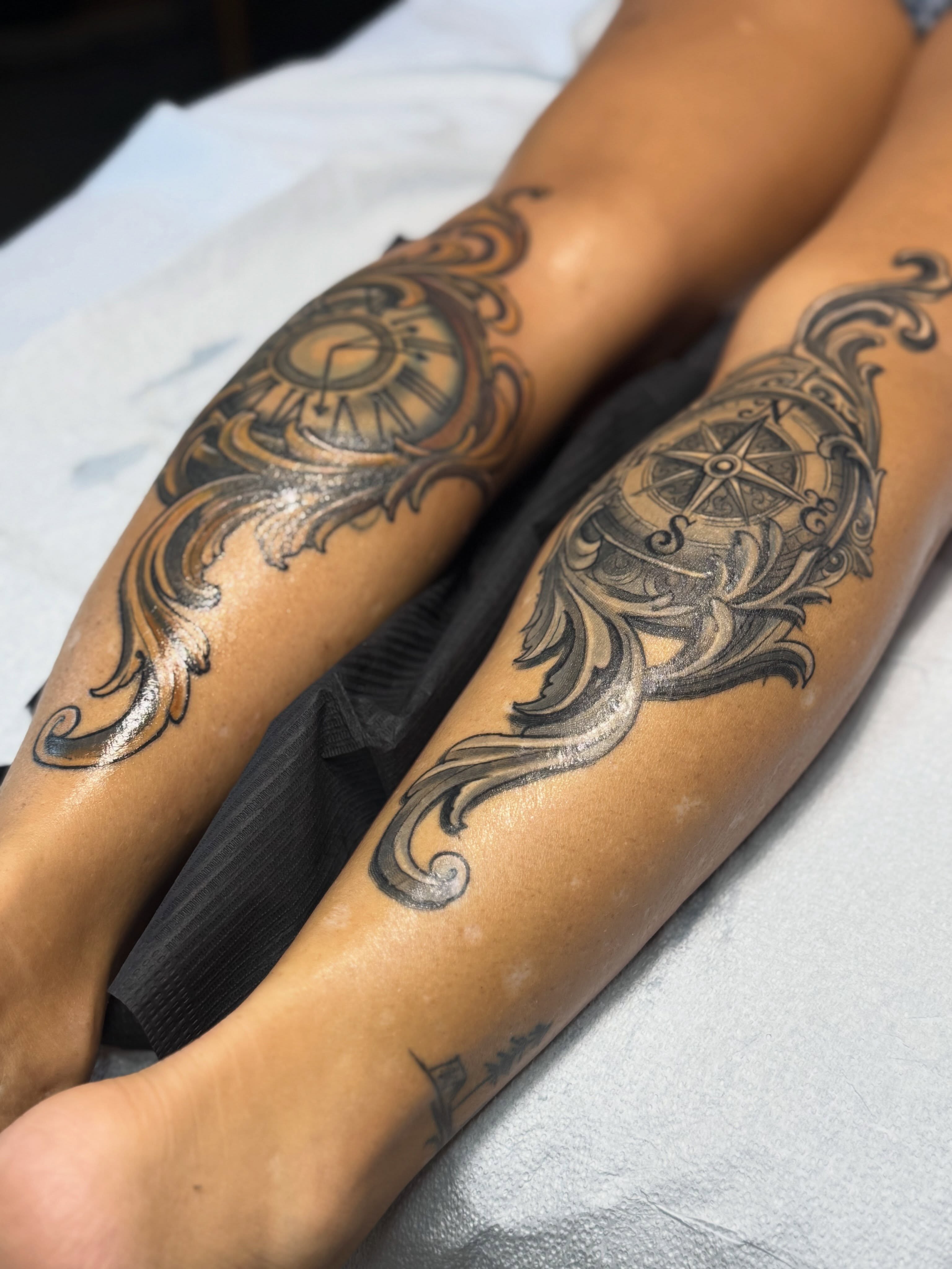 Tattoo by @jonhighland — black_and_grey, ornamental