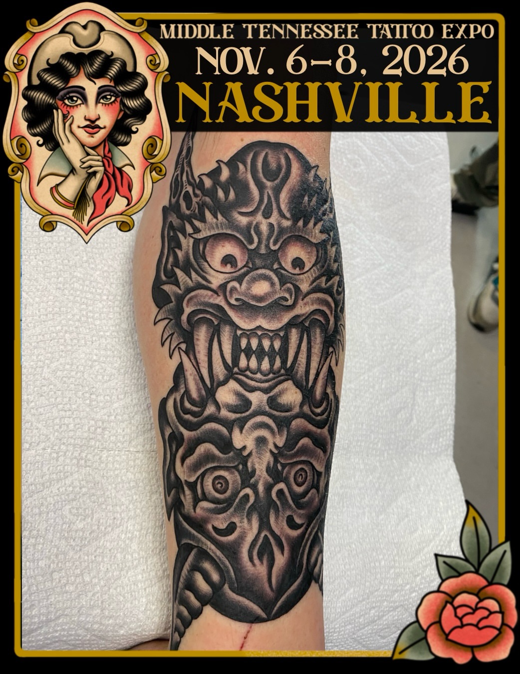 Tattoo by @middletntattooexpo — american_traditional, black_and_grey