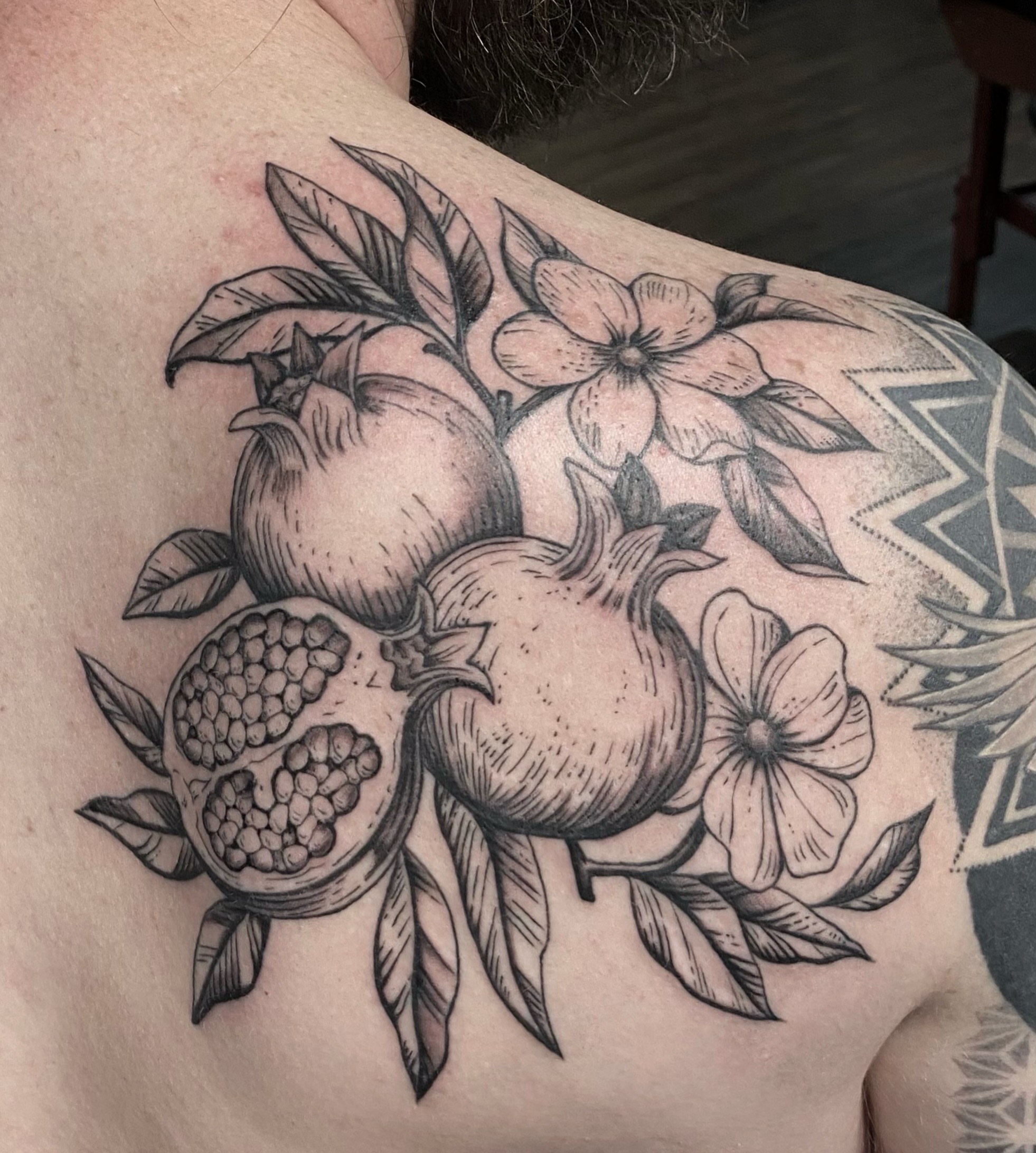 Tattoo by @tatcaviar — black_and_grey