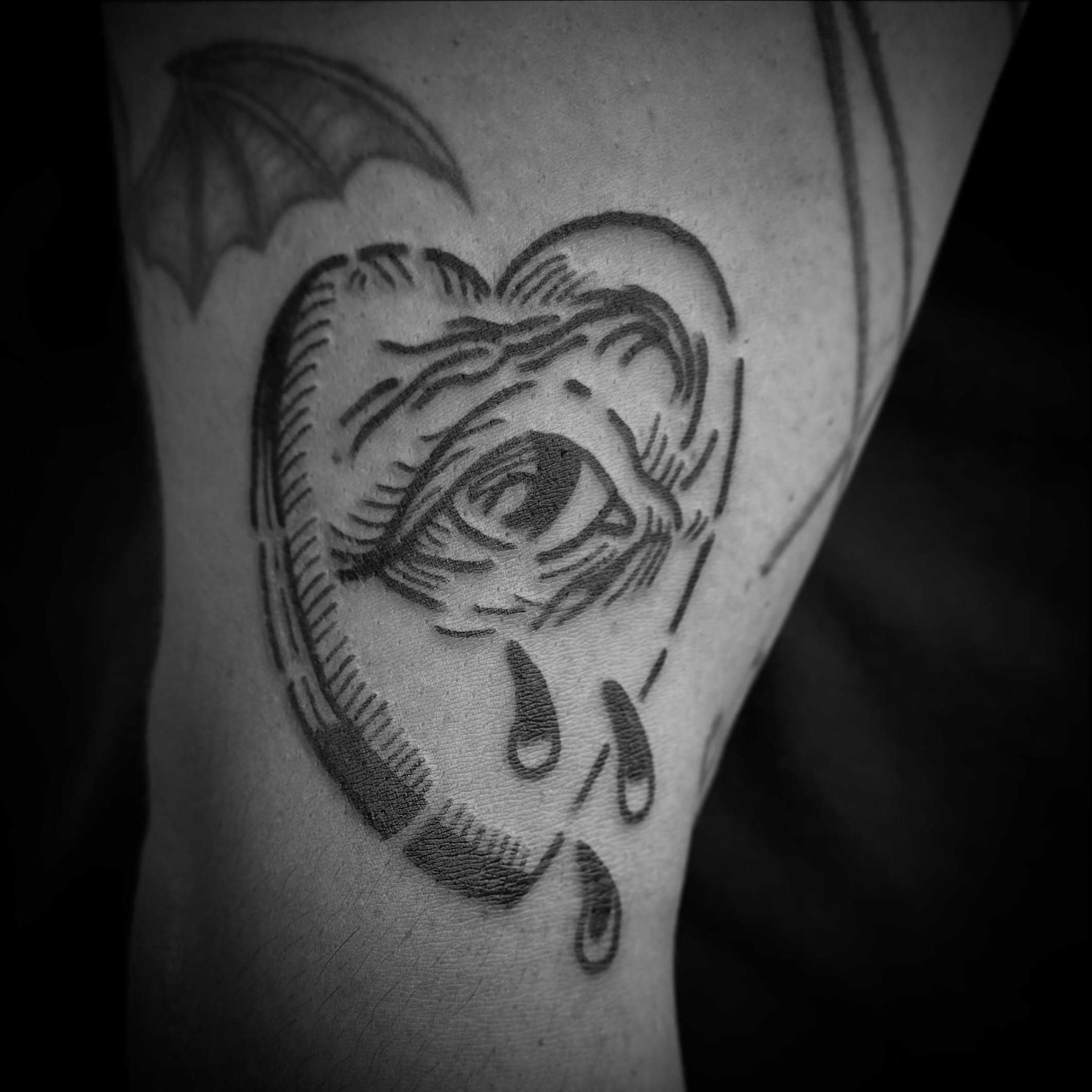 Tattoo by @katarcana β black_and_grey