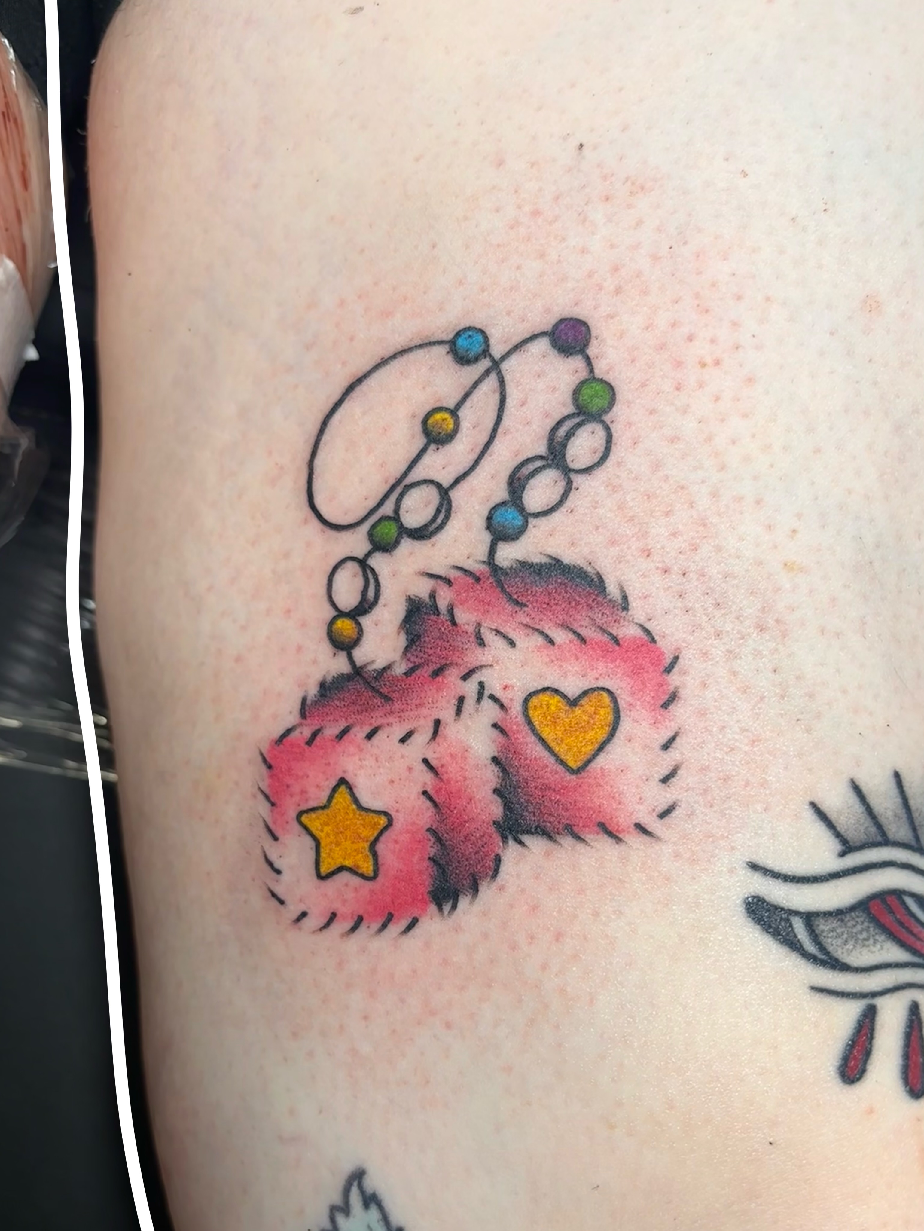 Stuffed animal new school tattoo on the forearm by Emmy Stepien
