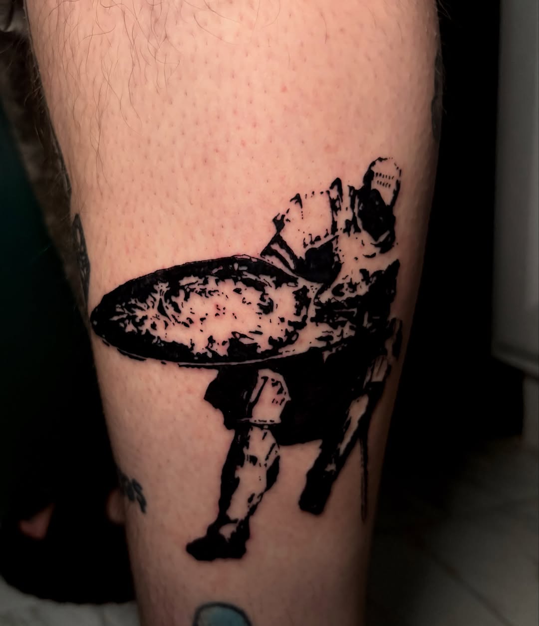 Tattoo by @fvcknart — black_and_grey