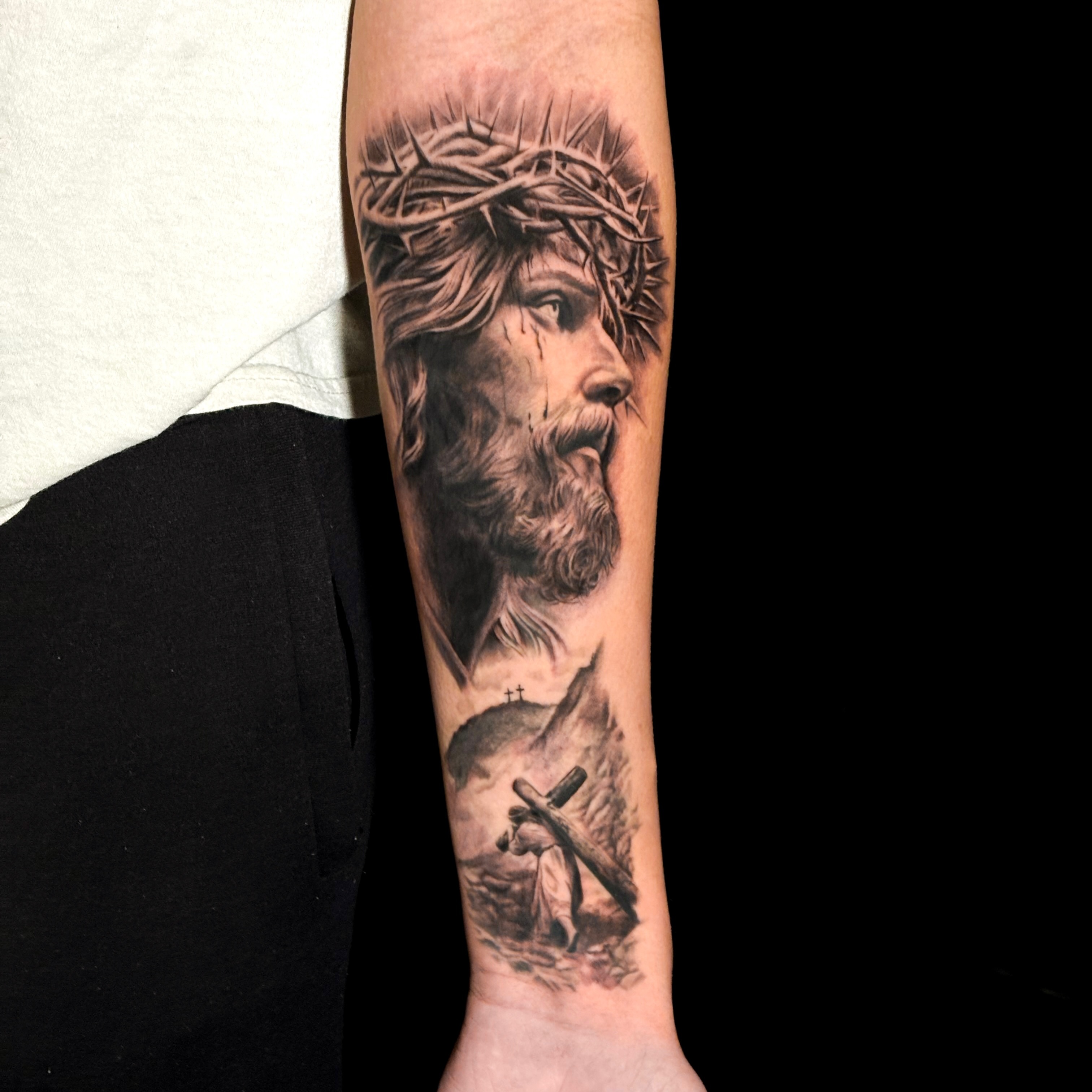 Tattoo by @songsparrowink — realism, black_and_grey