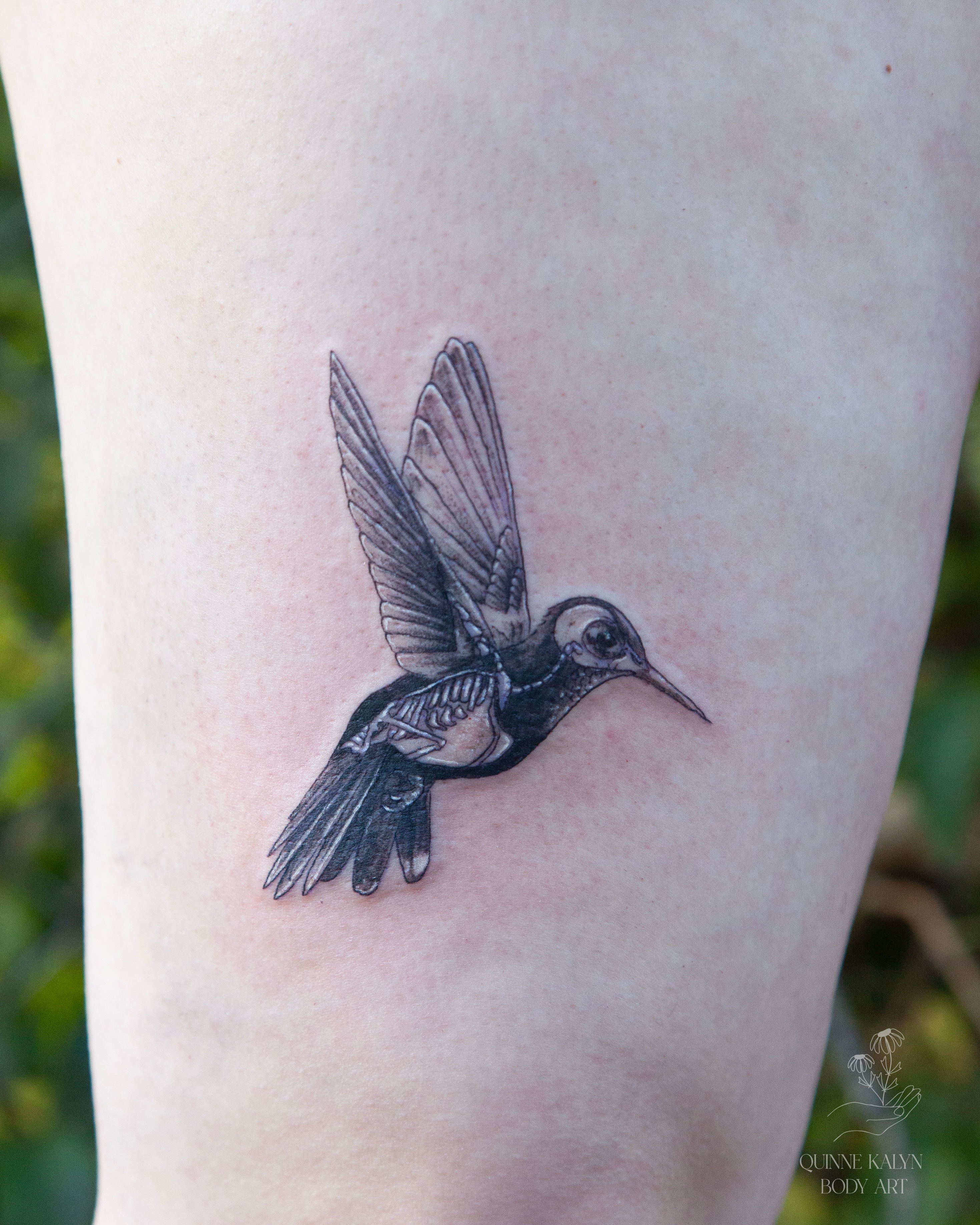 Hummingbird realism tattoo on the forearm by Nashville Piercer & Tattoo Artist ✨ Quinne