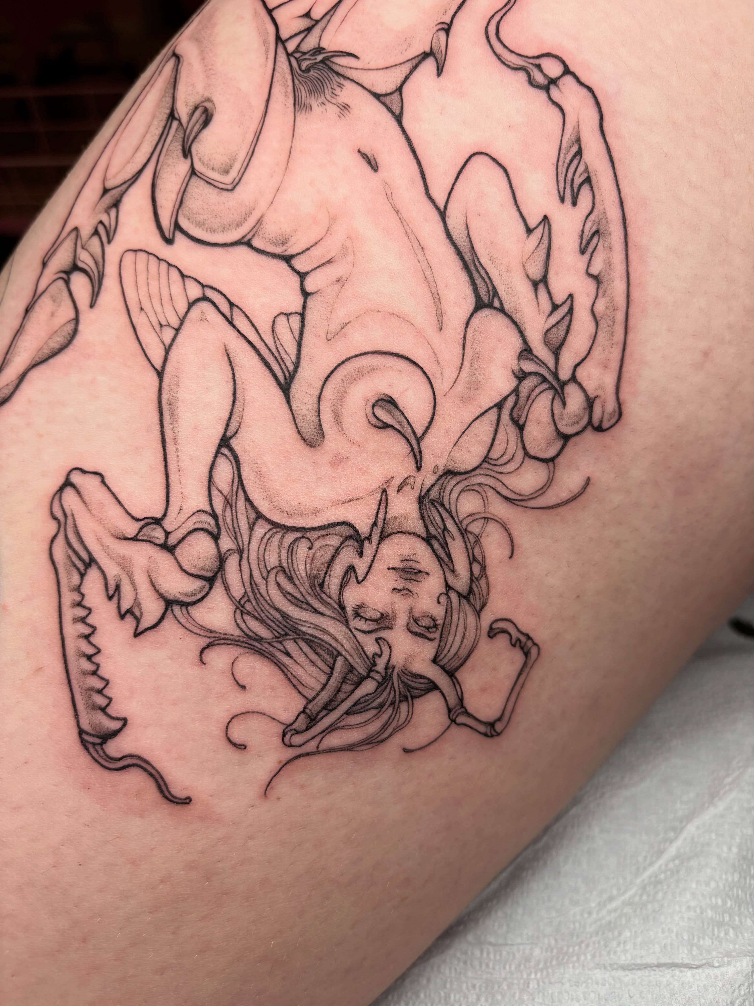 Tattoo by @joelytattoos — black_and_grey, realism