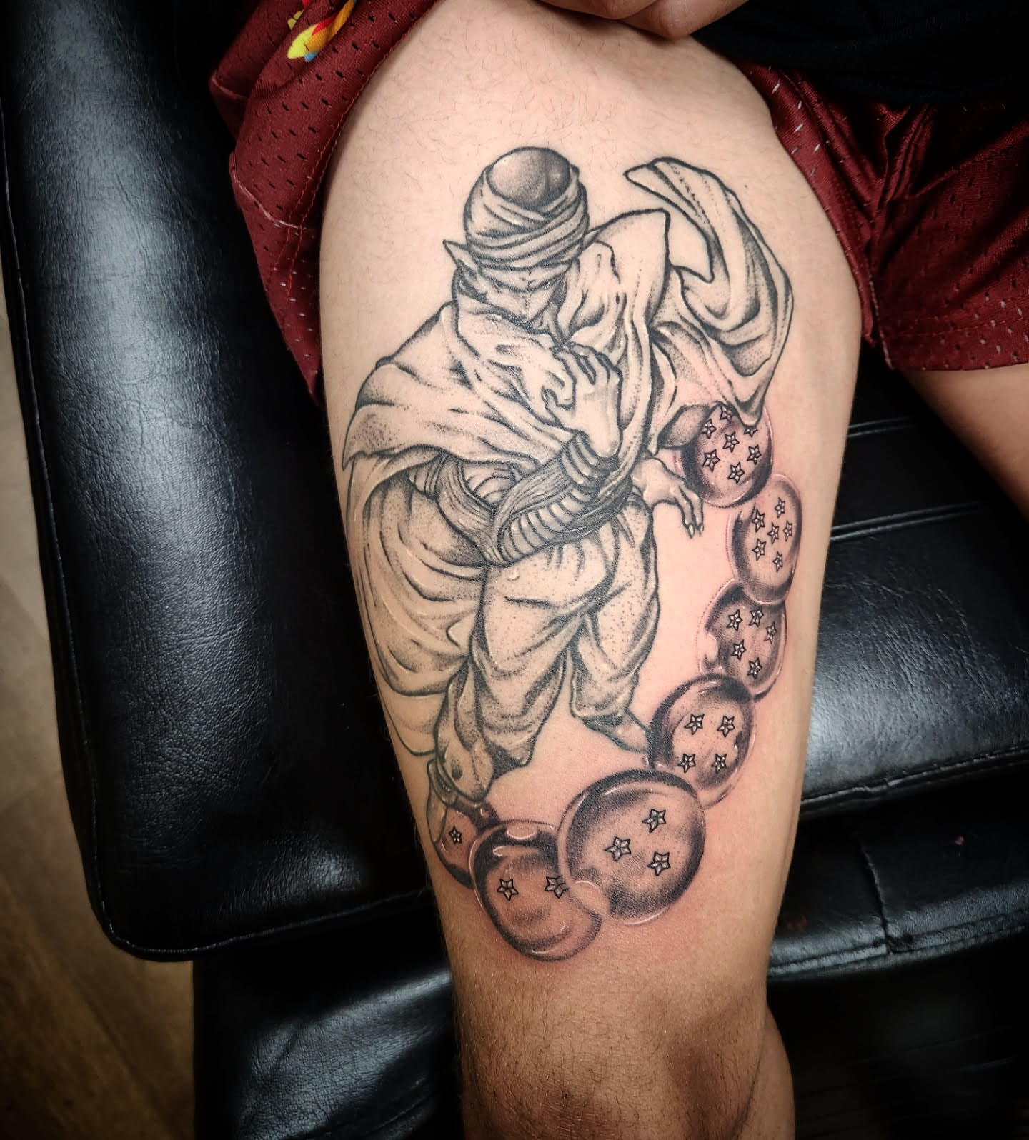 Tattoo by @eric_art1313 — black_and_grey, dotwork