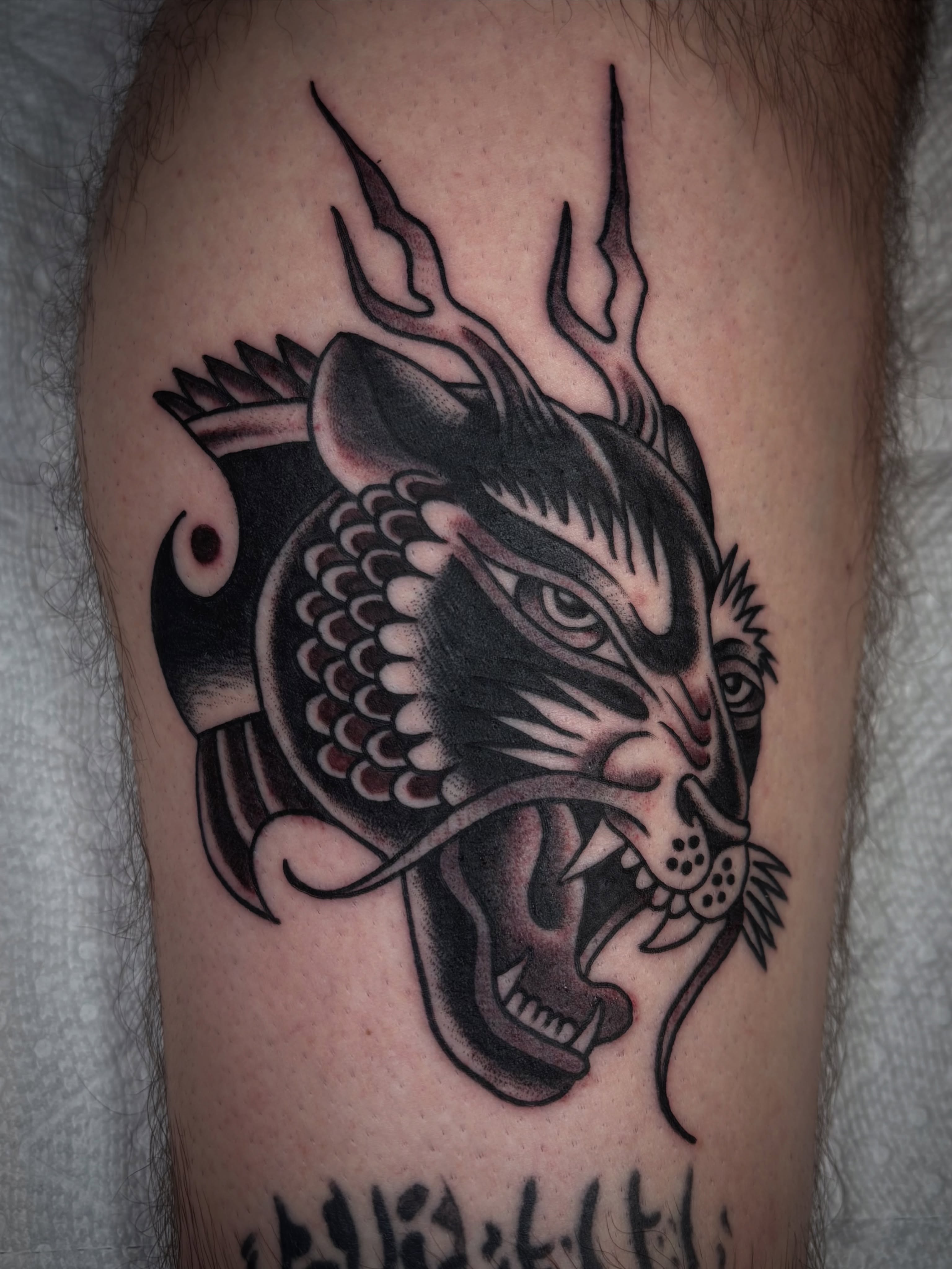 Tattoo by @chunkel — black_and_grey