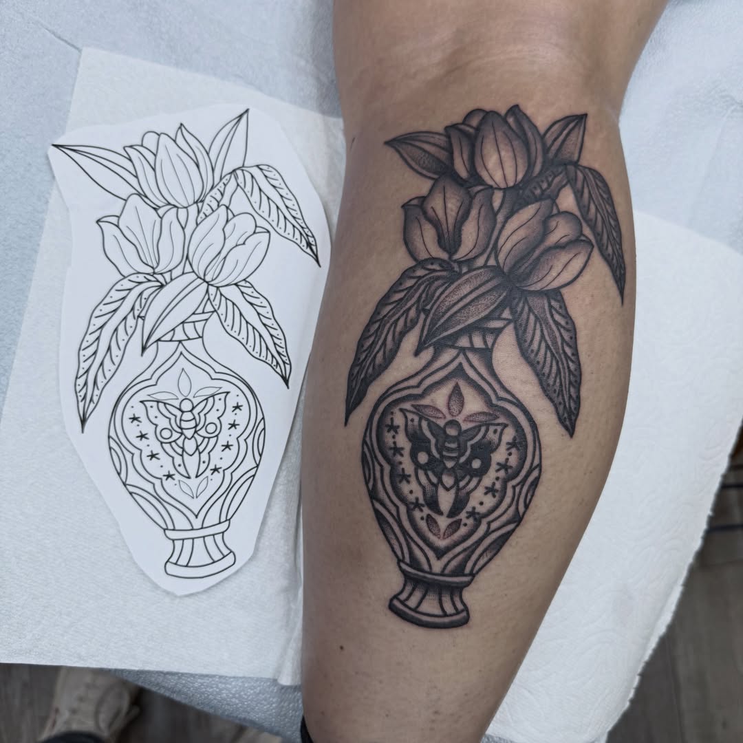 Tattoo by @ohtanyagee — black_and_grey