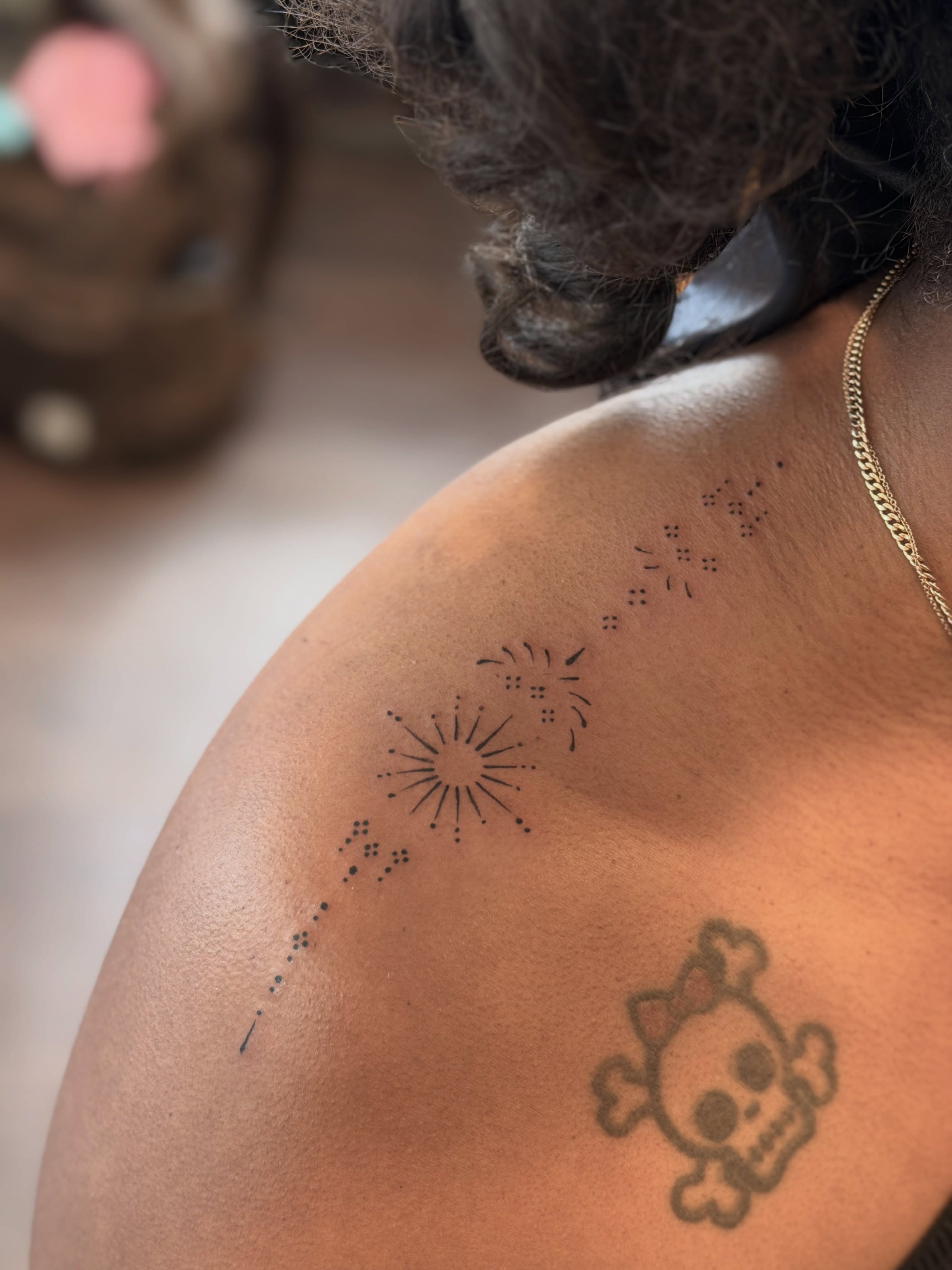 Tattoo by @tattedbymae β dotwork, geometric