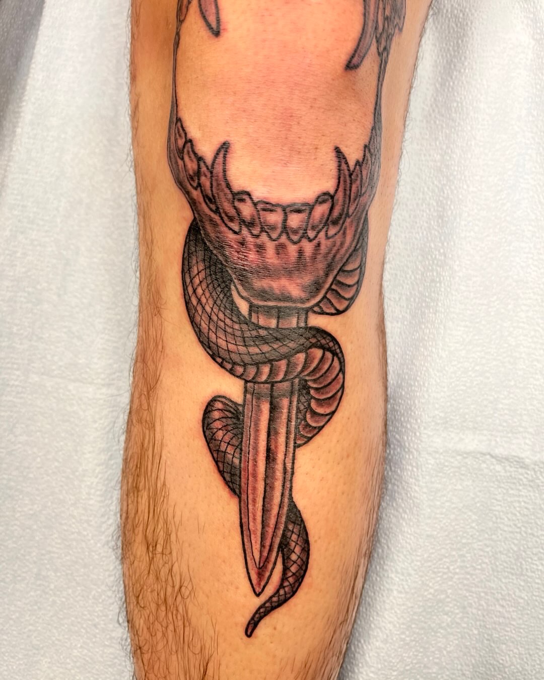 Tattoo by @vectordoe — black_and_grey