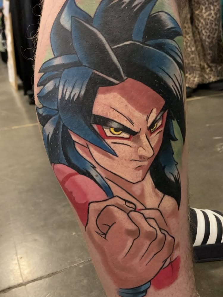 Anime character anime tattoo on the forearm by Eathan Hale-(East TN) Newschool Tattoo Artist