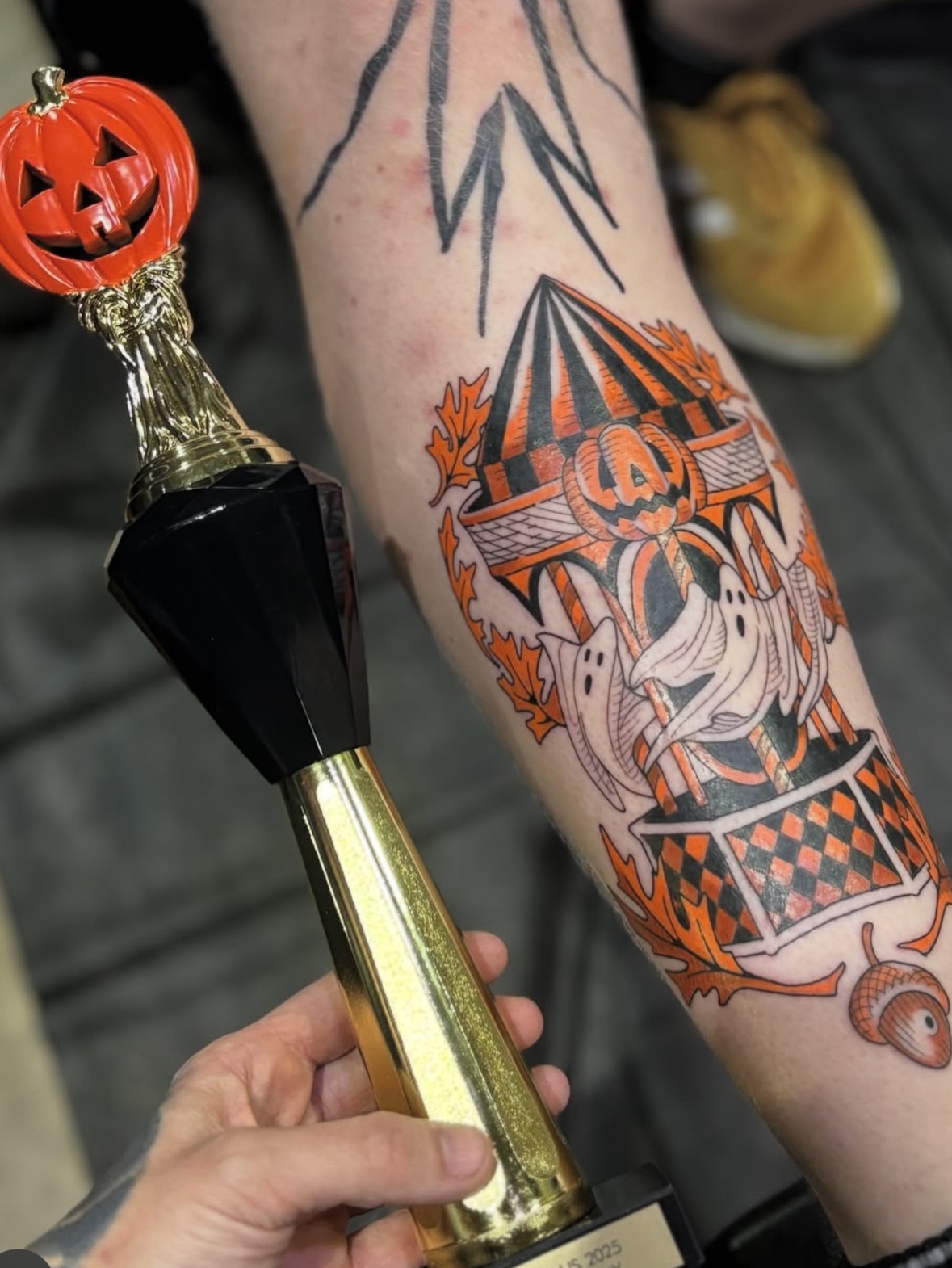 Tattoo by @aaronaddamstattoo — american_traditional, dotwork