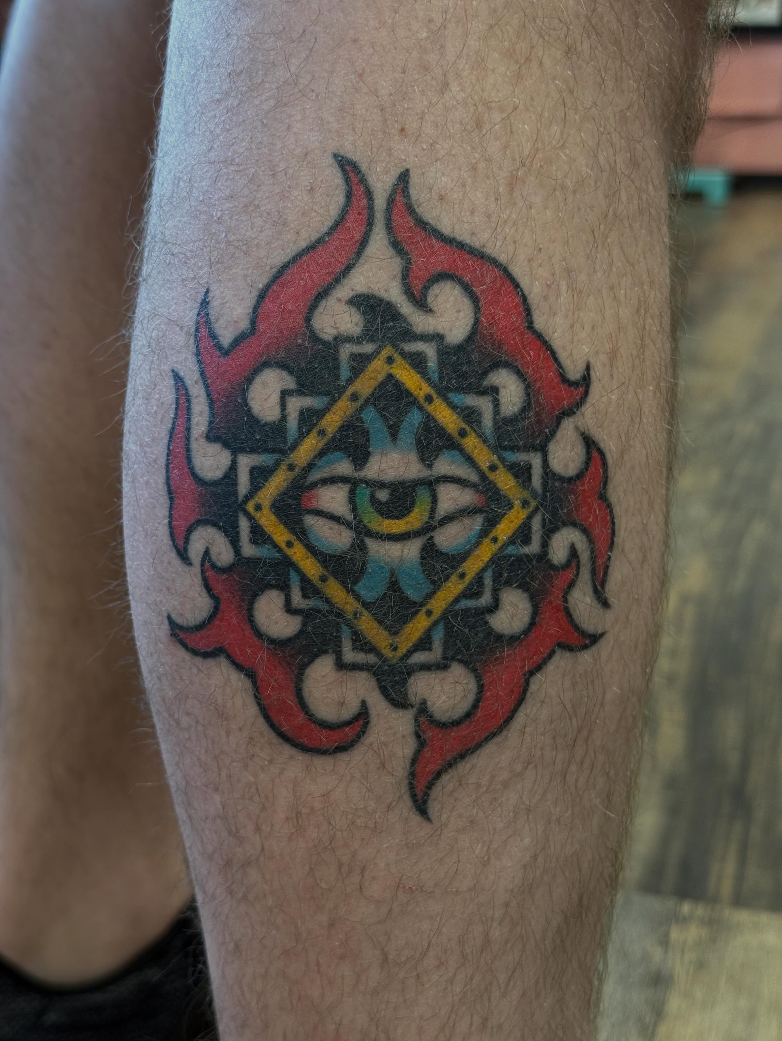 Tattoo by @althetattooer — geometric, tribal