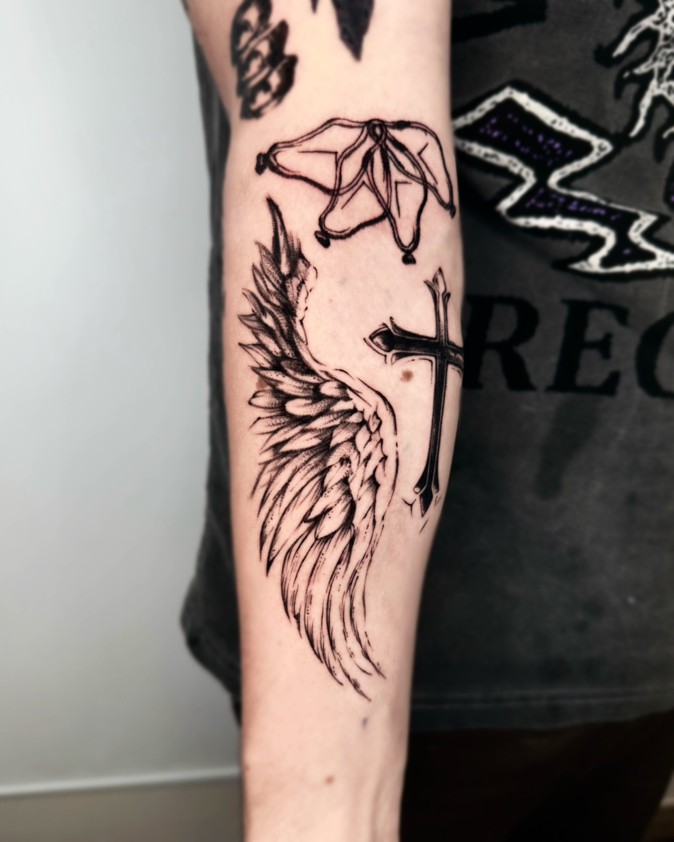 Tattoo by @mimo_tattooist__ — black_and_grey