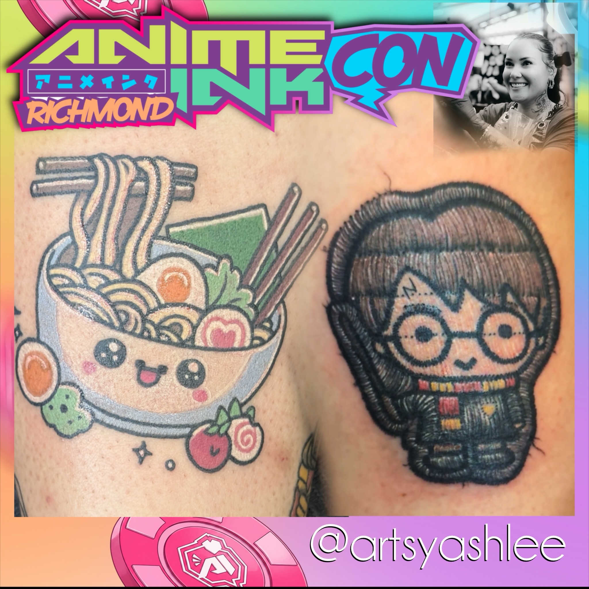 Tattoo by @artsyashlee — anime, dotwork