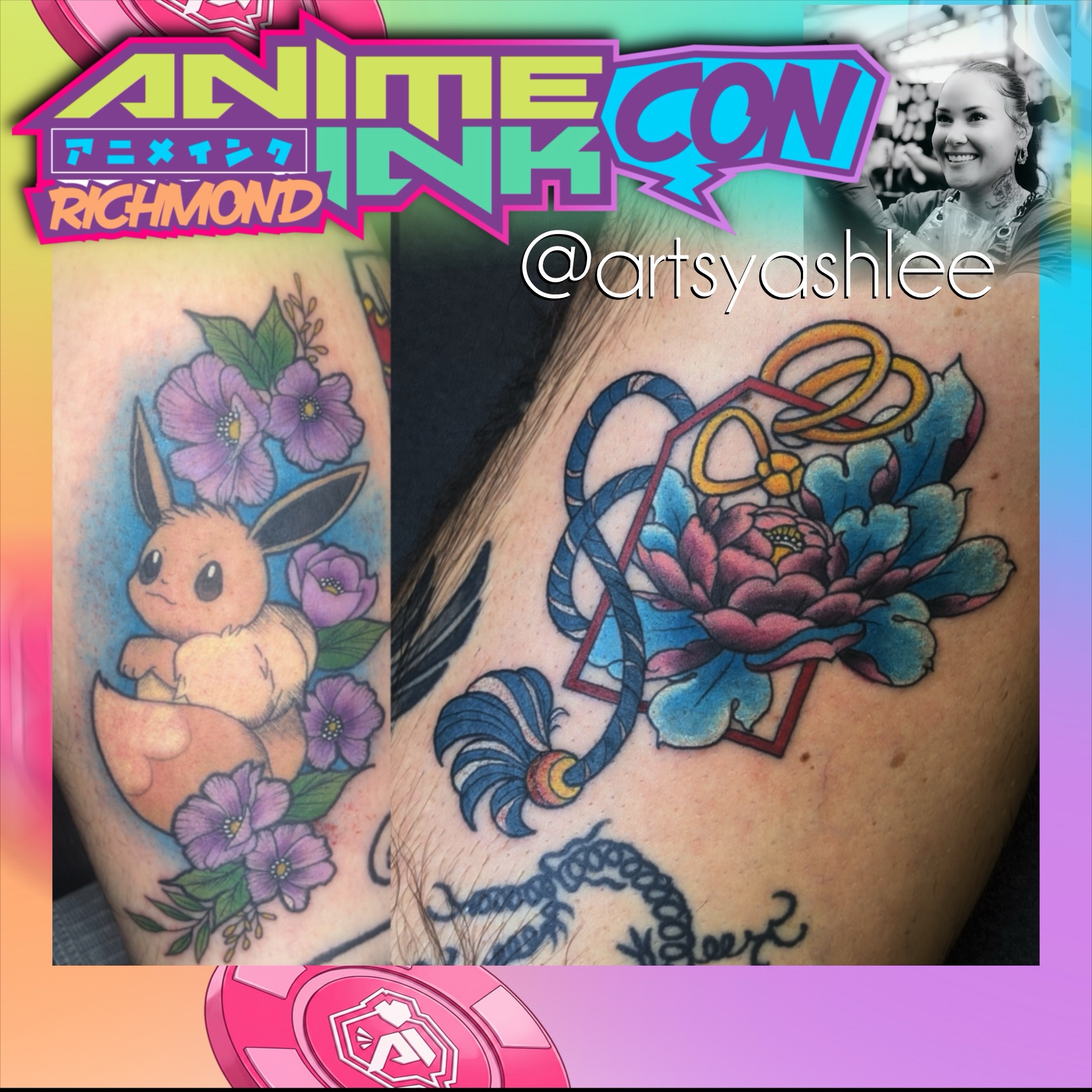 Tattoo by @artsyashlee — anime, dotwork