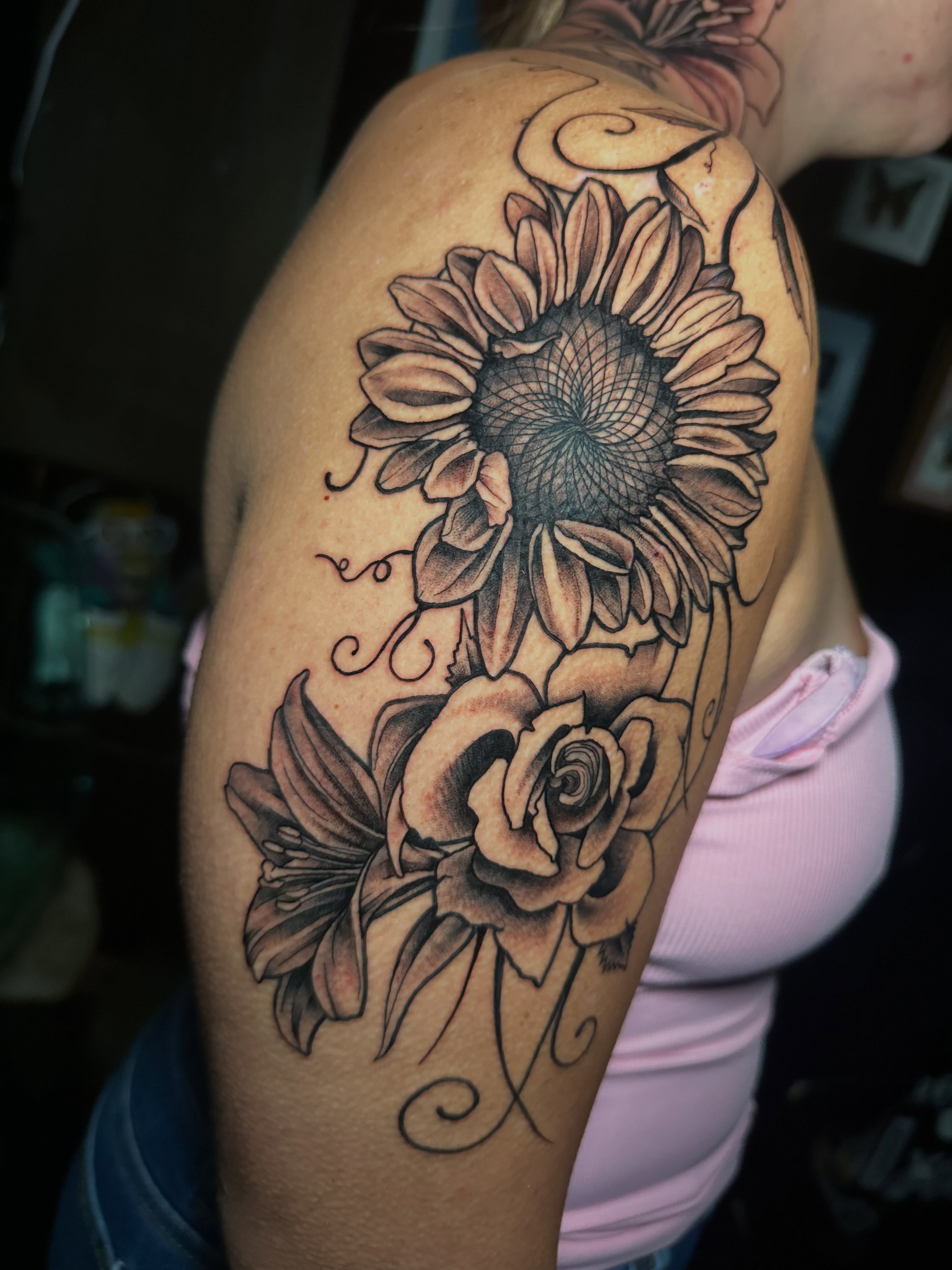 Tattoo by @halz327tattoos — black_and_grey, realism