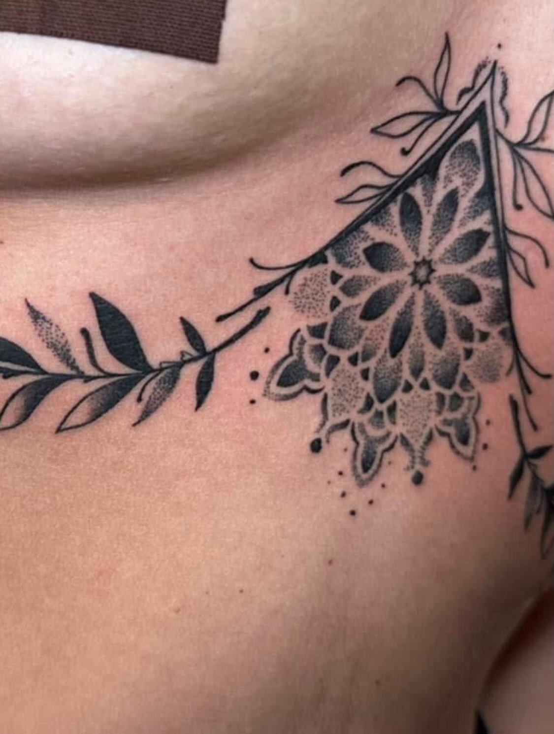 Tattoo by @halz327tattoos — dotwork, geometric