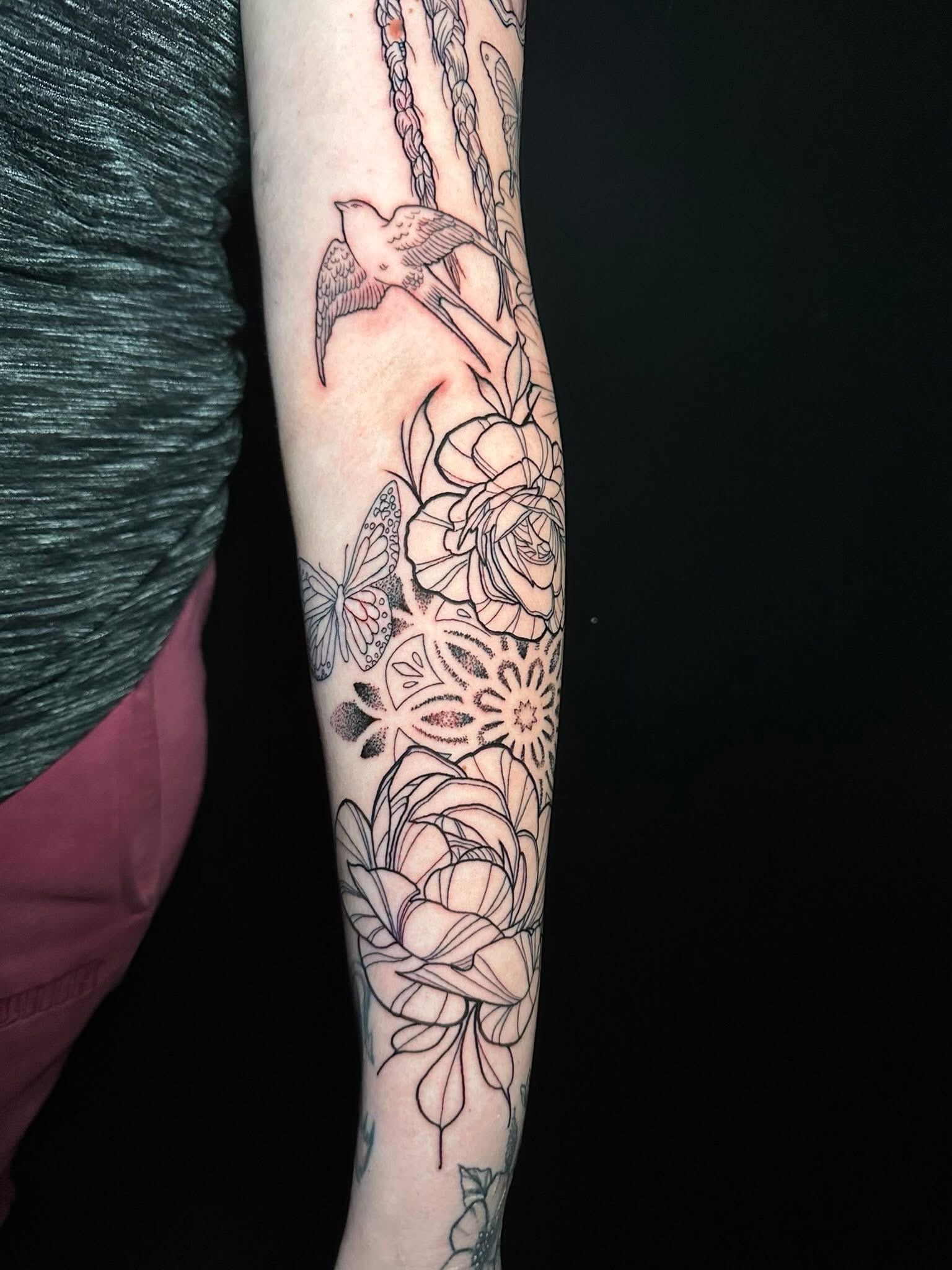 Tattoo by @halz327tattoos — black_and_grey