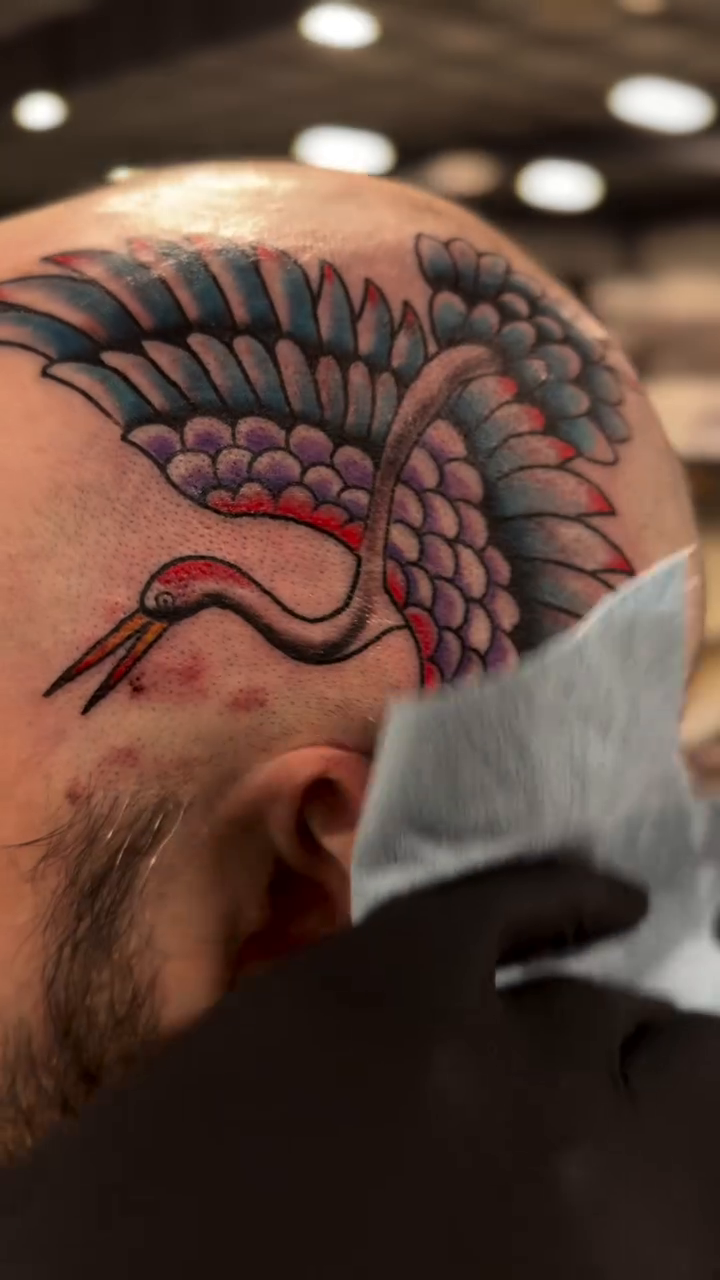 Crane japanese irezumi tattoo by Ricky Salinas Jr. π€, San Antonio, Texas
