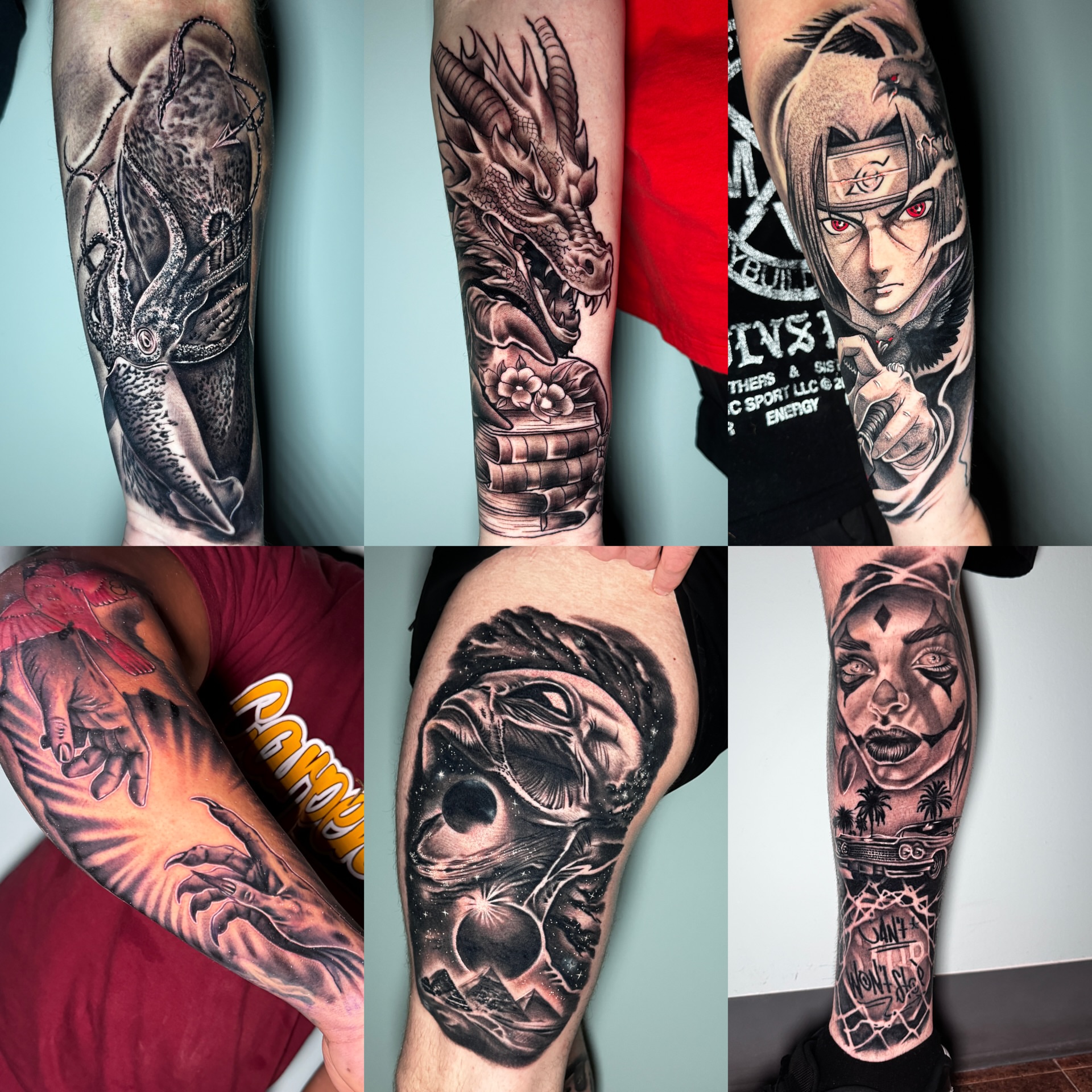 Dragon realism tattoo on the forearm by Shane Fowler, Massillon, Ohio