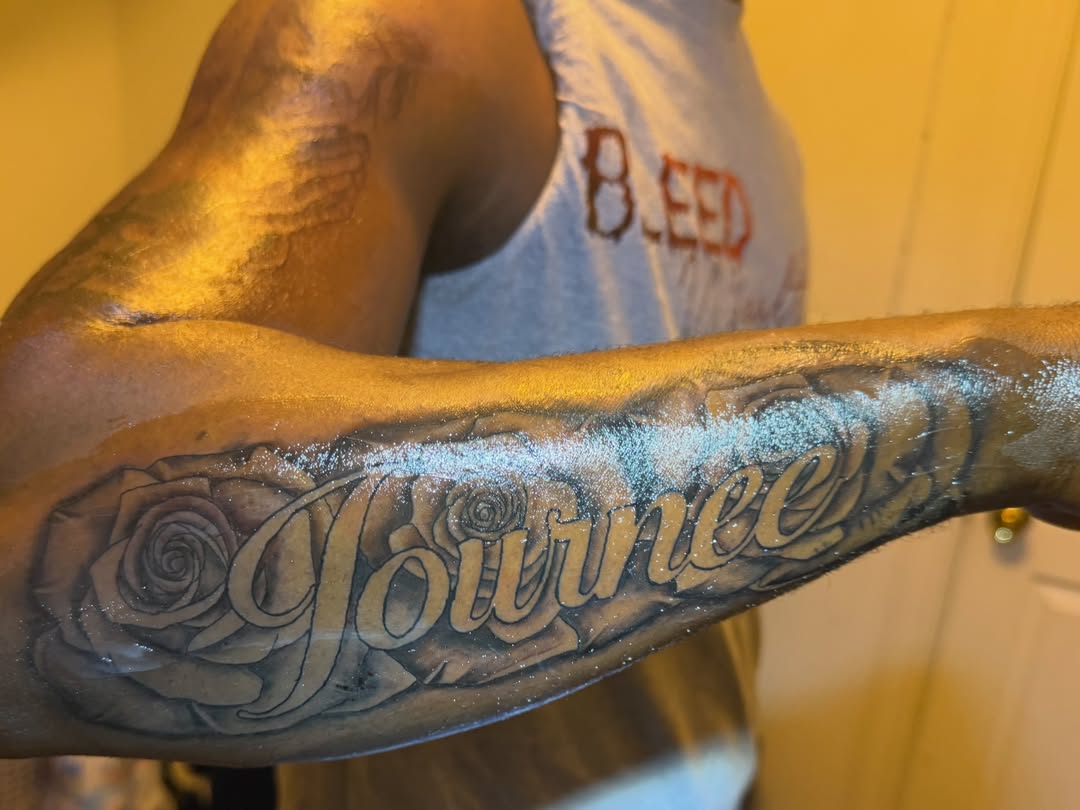 Tattoo by @richmetre_ — black_and_grey