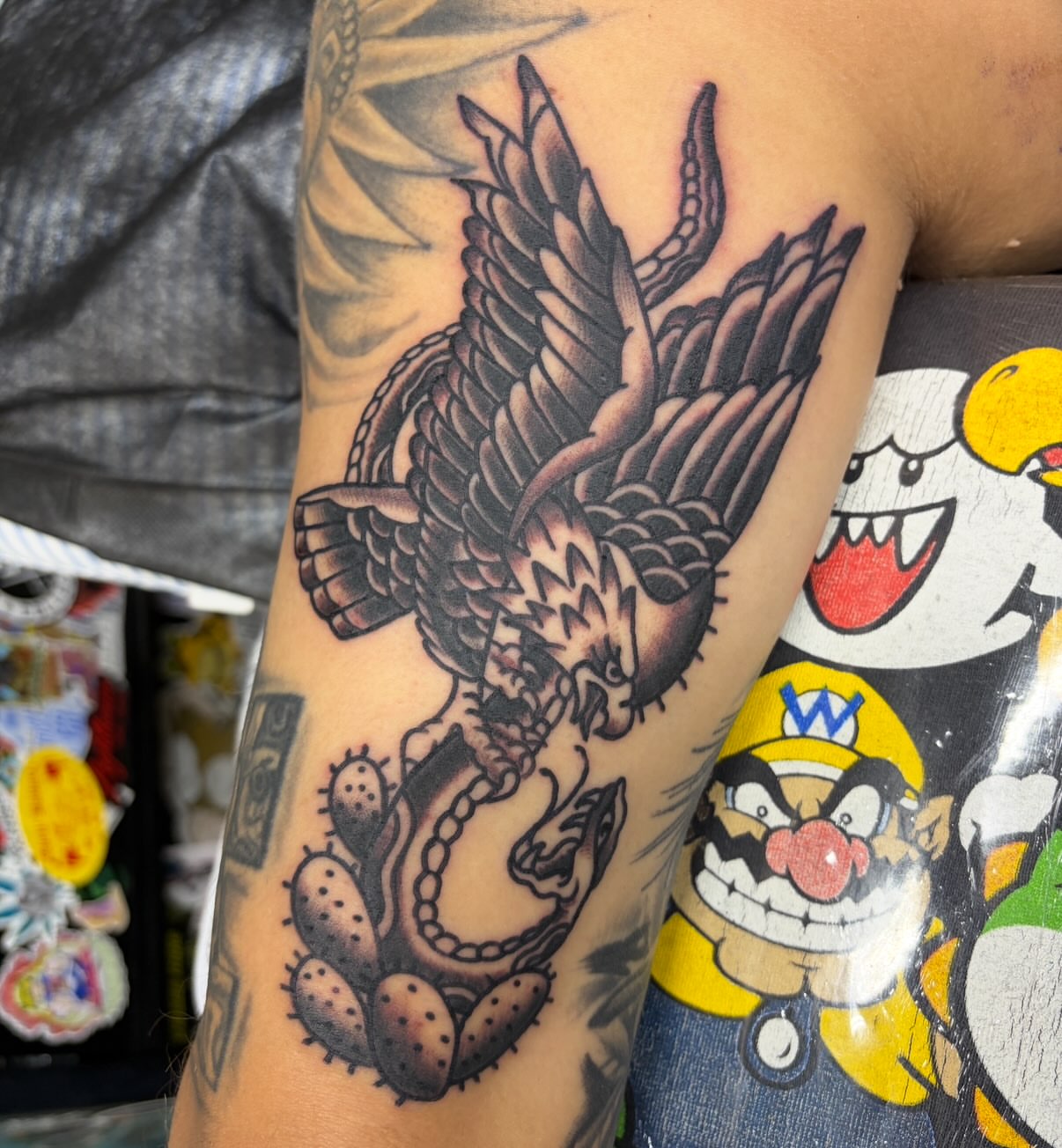 Tattoo by @heifbeantattoos — american_traditional, black_and_grey