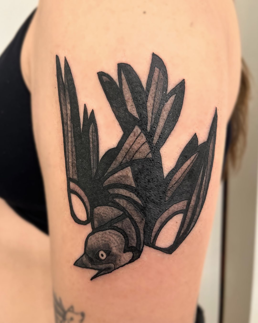 Tattoo by @birdfingers — black_and_grey