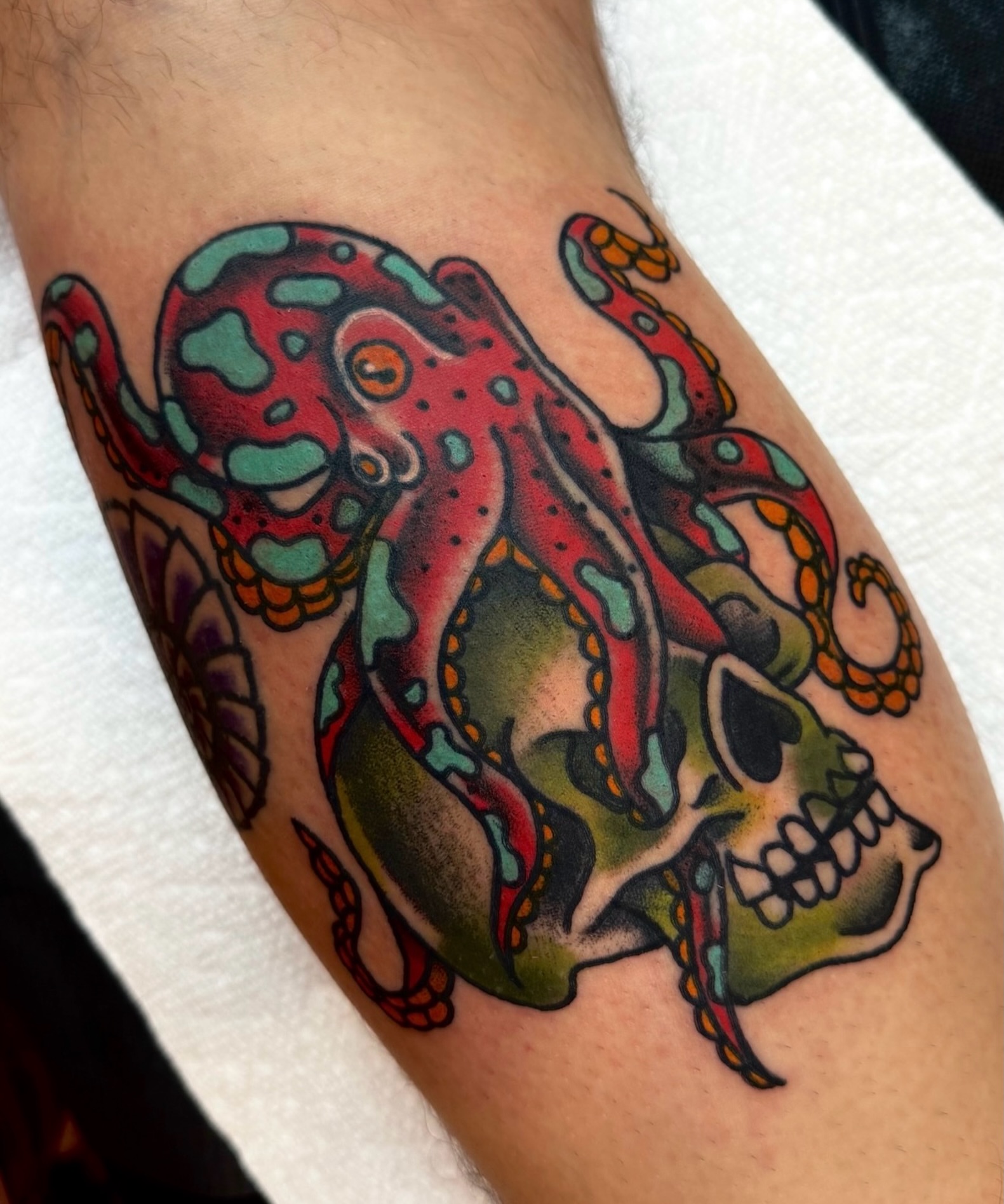 Tattoo by @electrababytattoo — american_traditional, dotwork