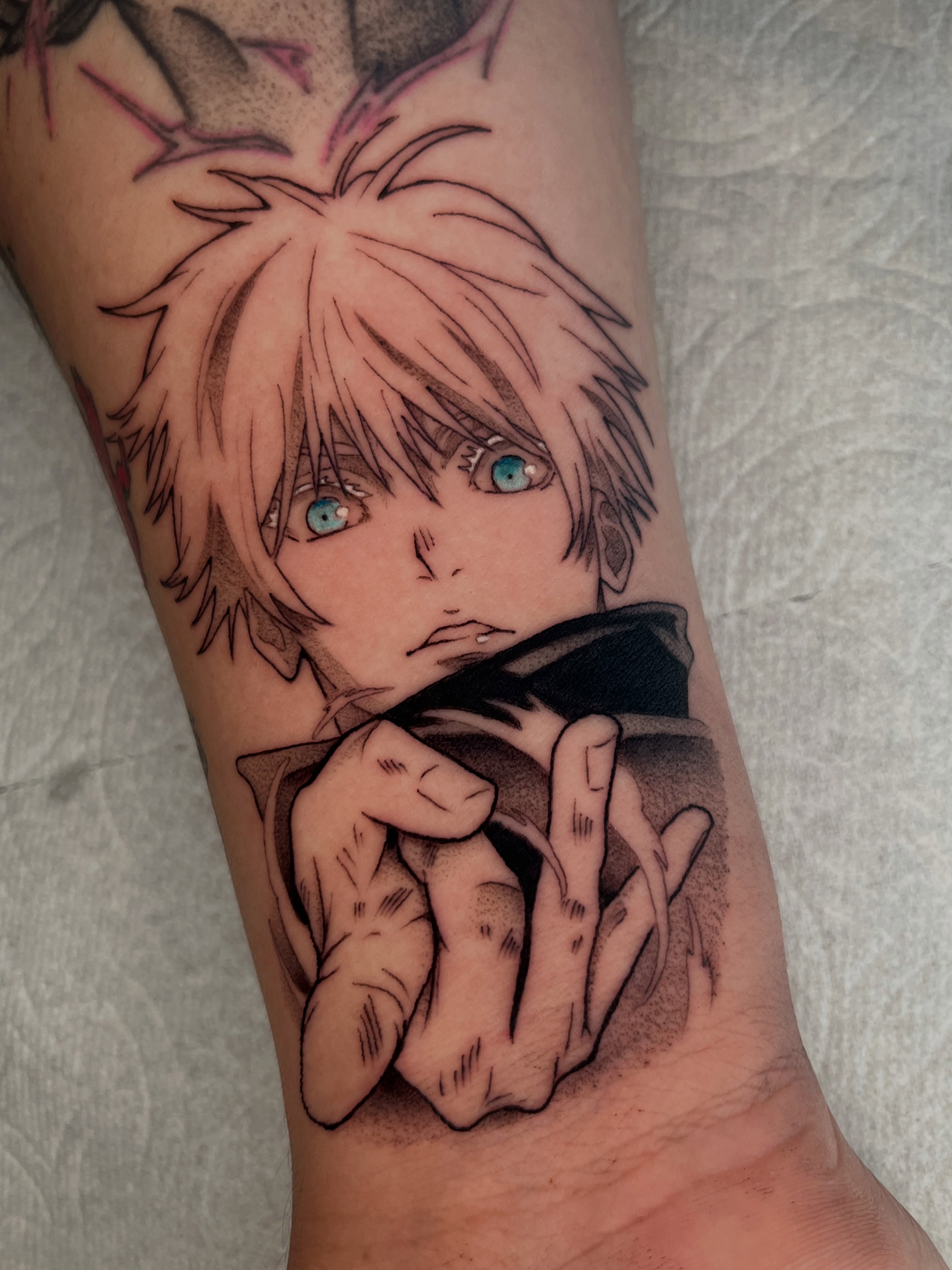 Anime character anime tattoo on the forearm by Odi ✮⋆˙, Las Vegas, Nevada