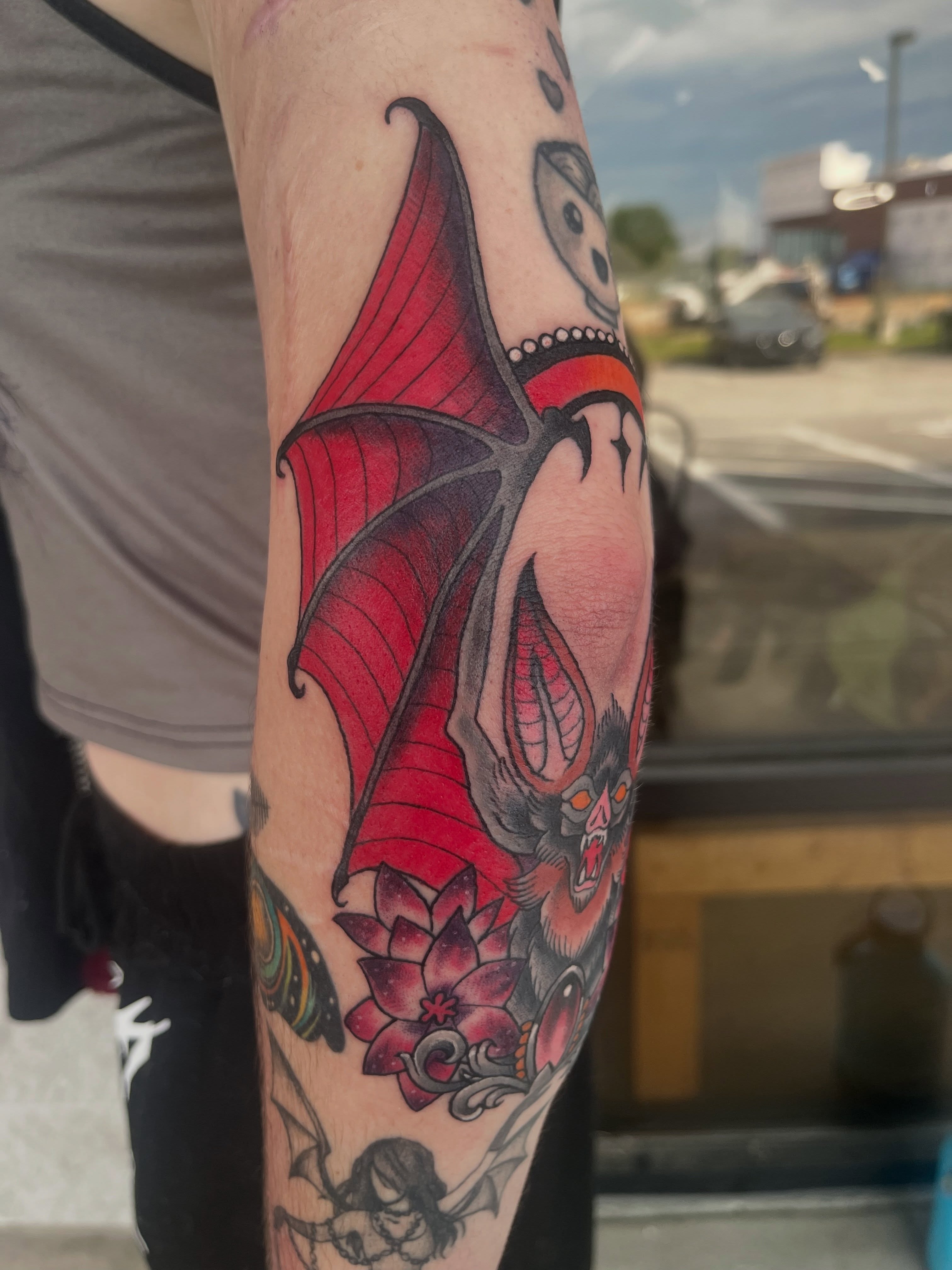 Tattoo by @ghostshipetattoos — american_traditional, dotwork