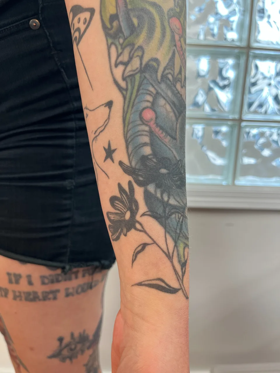 Tattoo by @tattia.tattoos — black_and_grey, surrealism