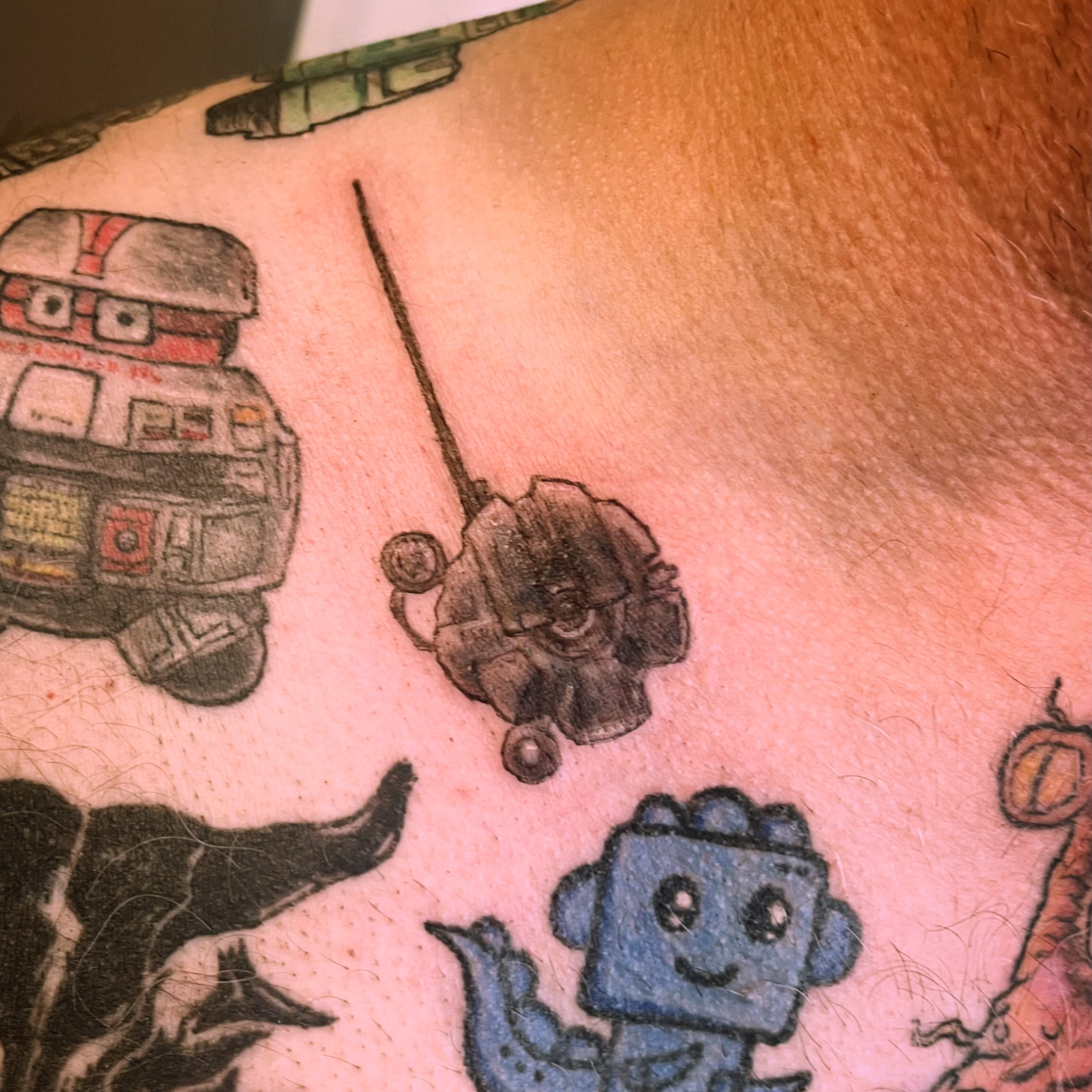 Tattoo by @ashley_perrier — dotwork, anime