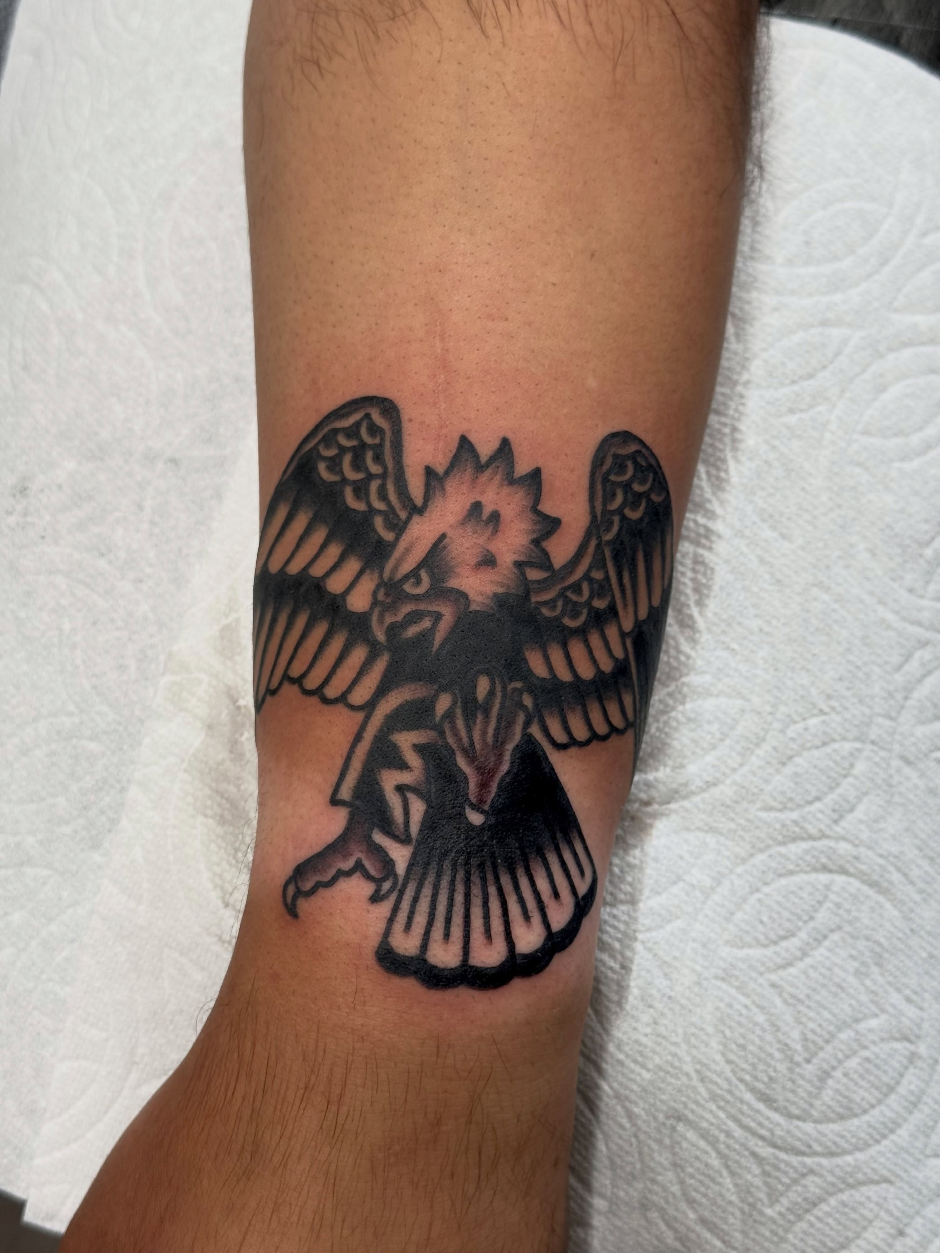 Angel black and grey tattoo on the forearm by San Diego Tattoo Artist - 𝔍𝔞𝔠𝔬𝔟 𝔓𝔞𝔫𝔦𝔞𝔤𝔲𝔞