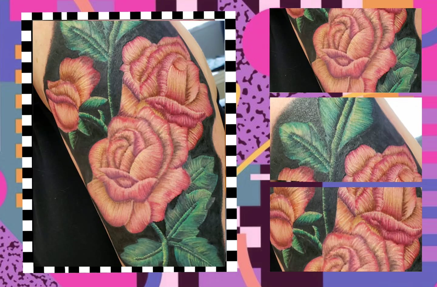 Roses realism tattoo on the forearm by Angel O'Connor Tattoos