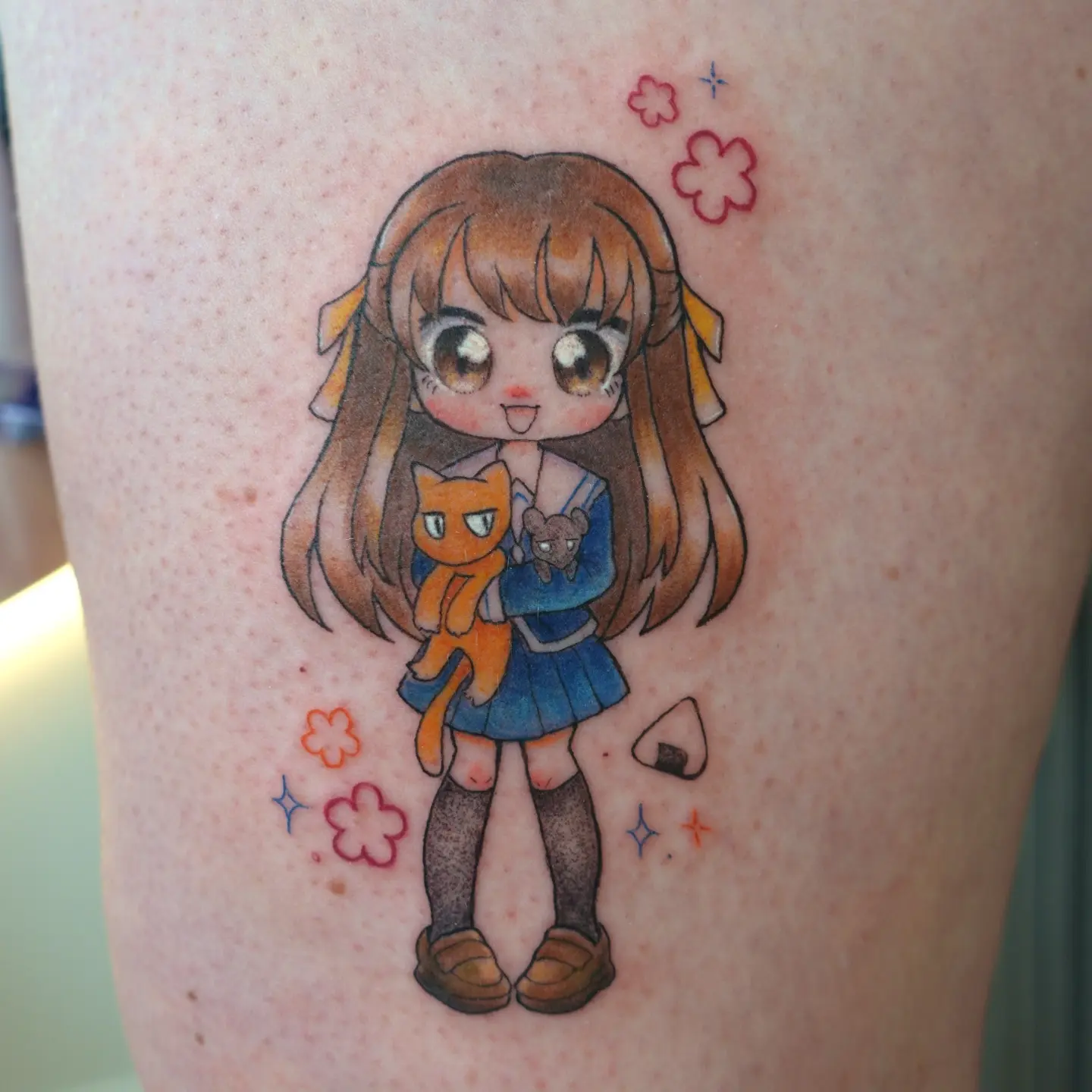 Tattoo by @marienettes_ — anime, dotwork