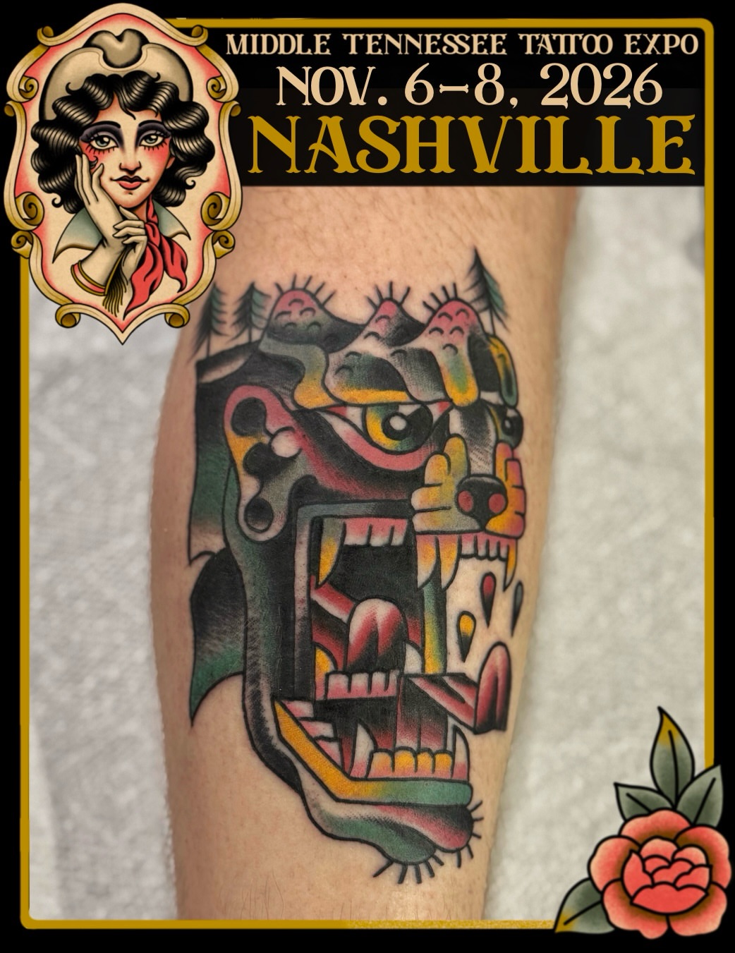 Tiger American traditional tattoo on the forearm by Joe tatum ~Tattoo~