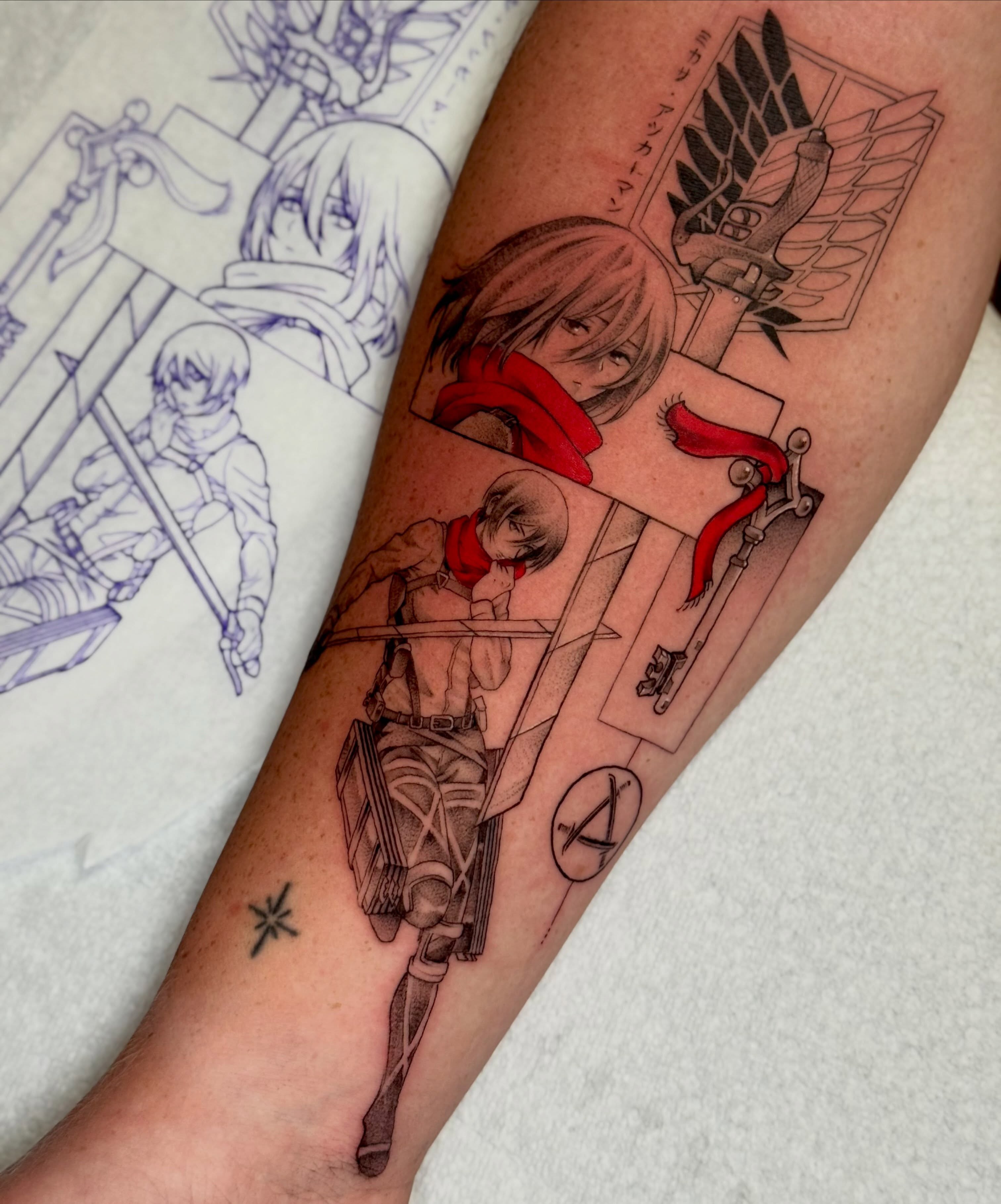 Tattoo by @abi.does.tattoos β anime, realism