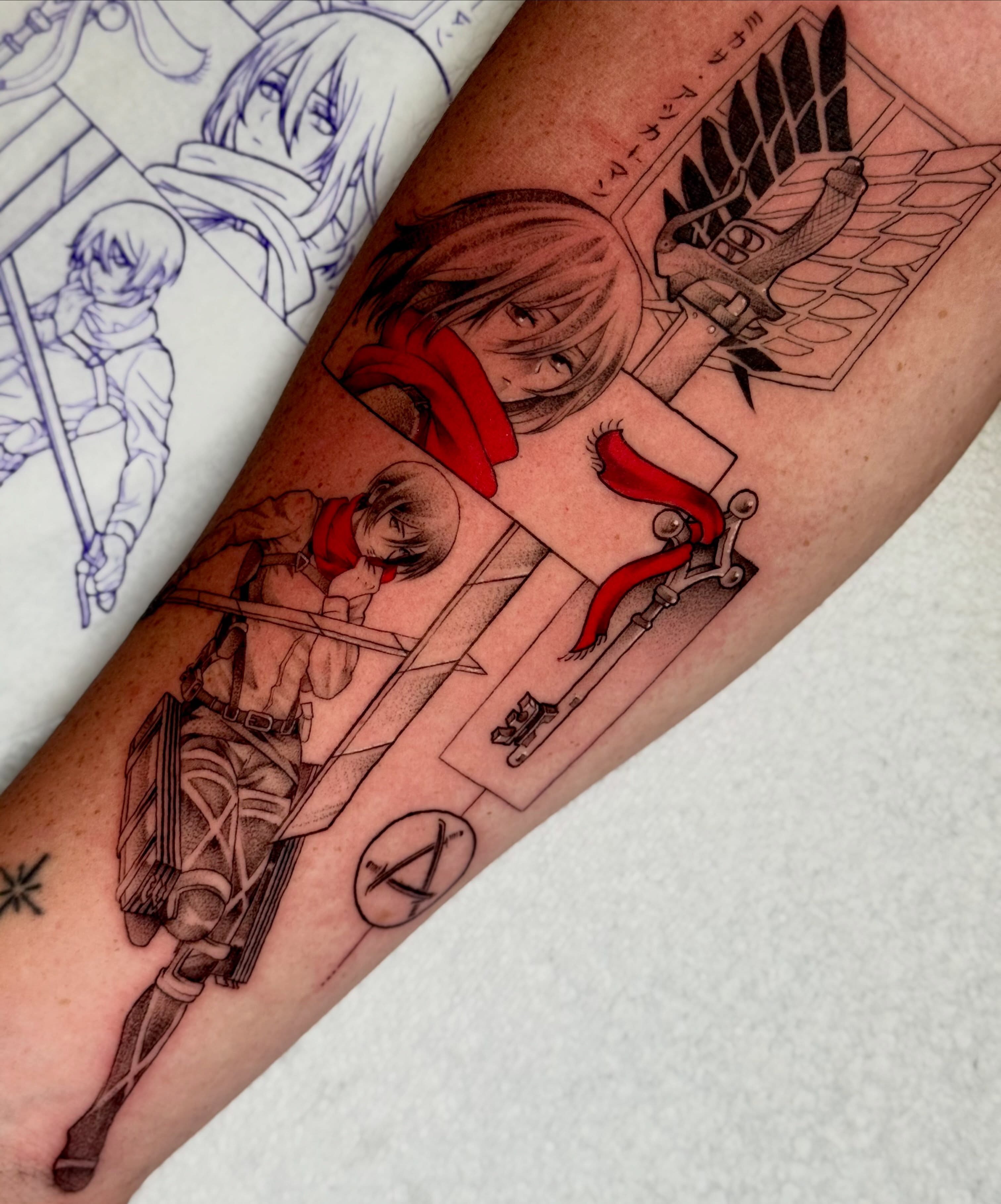 Anime character anime tattoo on the forearm by 🗡️Abi🗡️