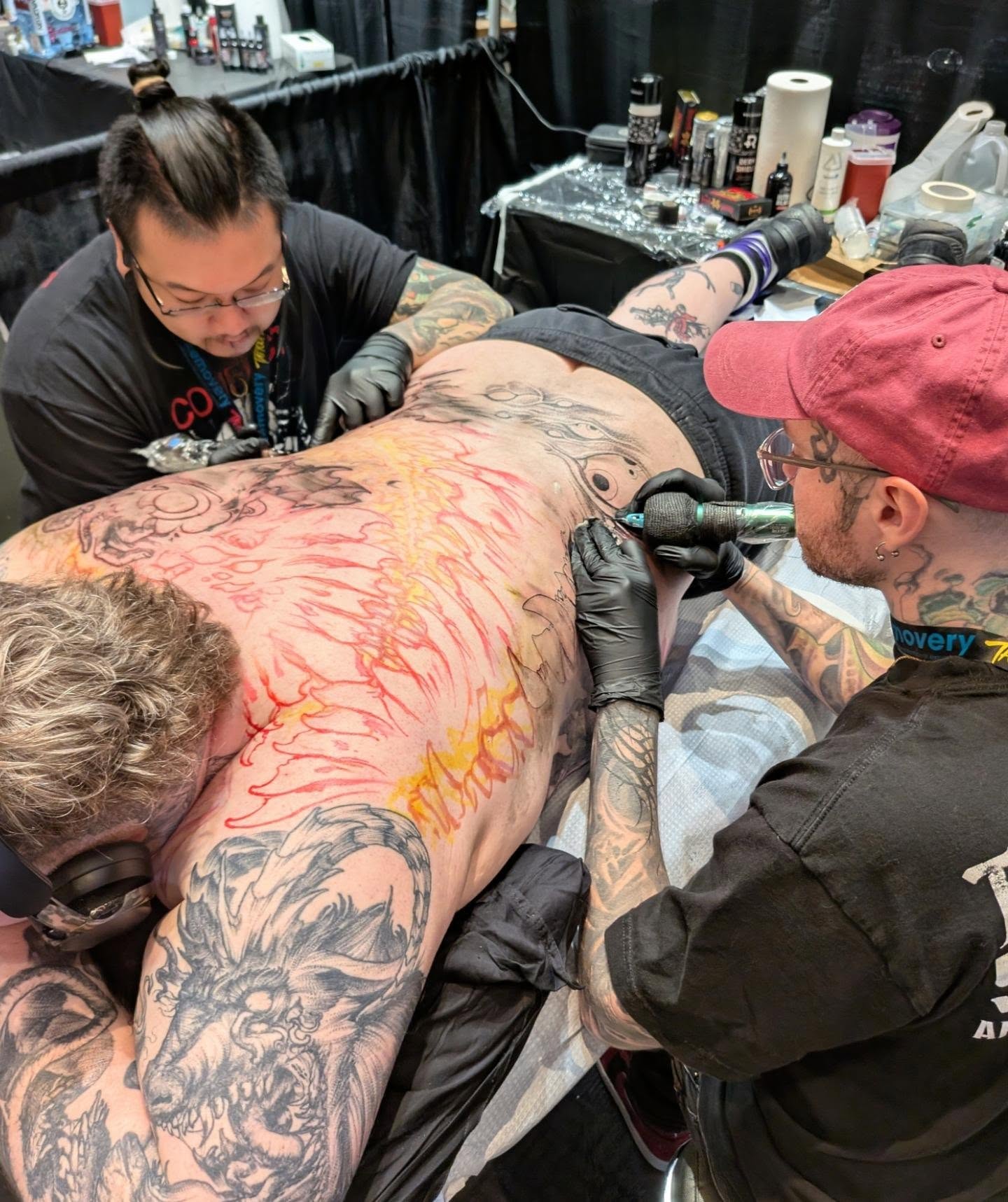 Tattoo by @boxofguts — american_traditional, dotwork