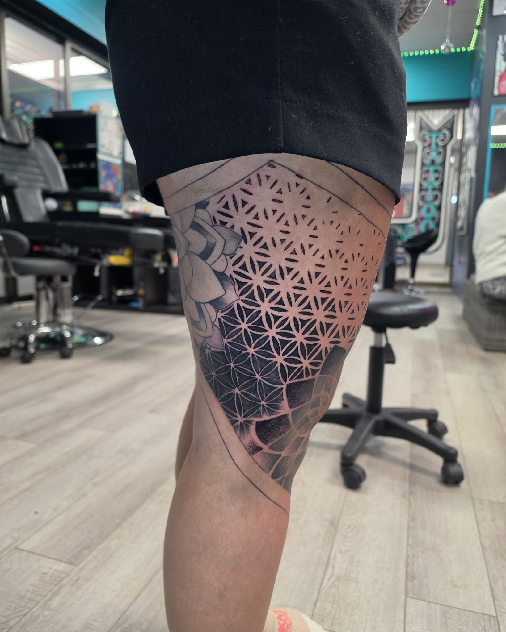 Tattoo by @frozenink_tattoo — geometric