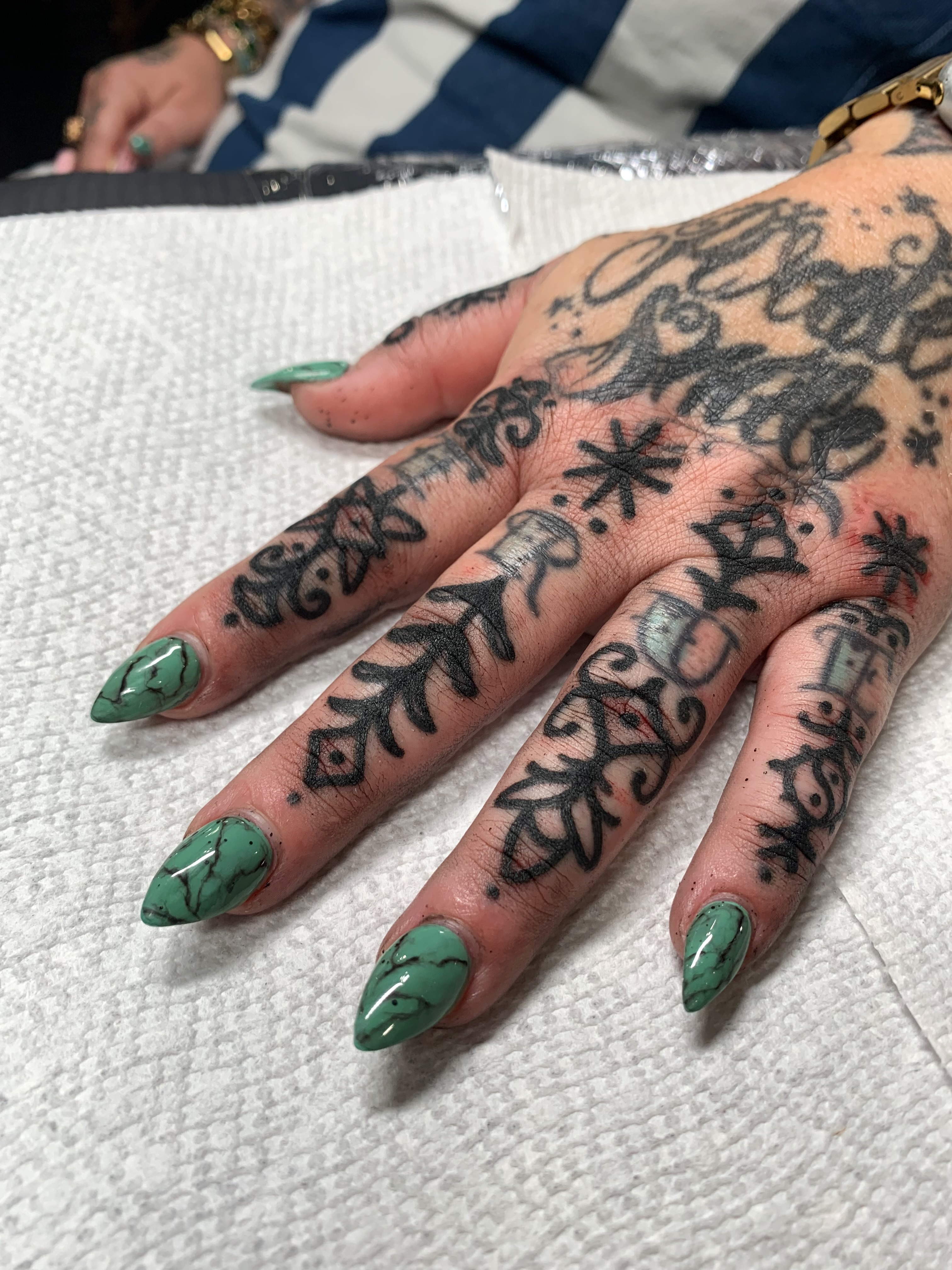 Tattoo by @flowerpunktattoo — black_and_grey