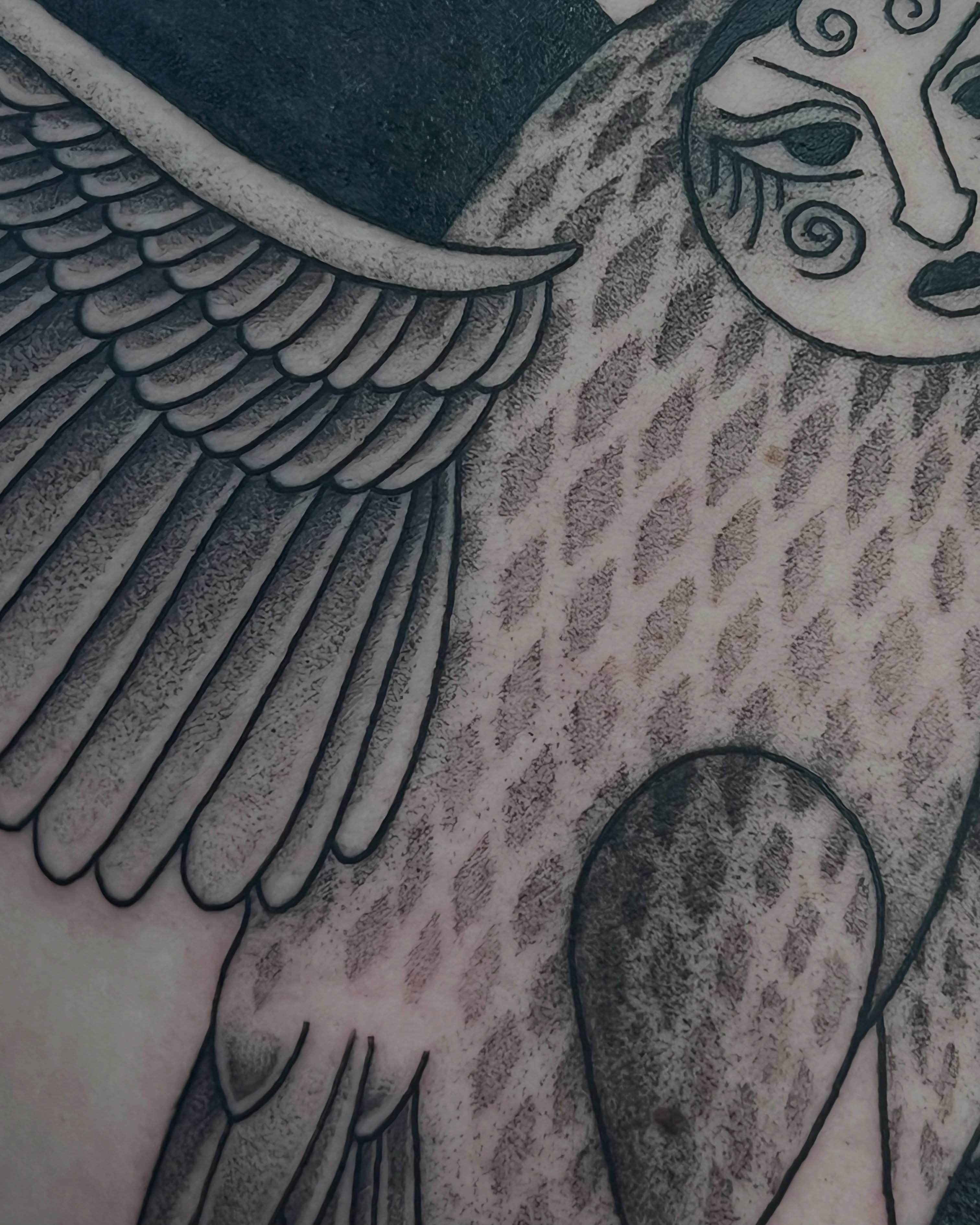 Tattoo by @onionrot — black_and_grey