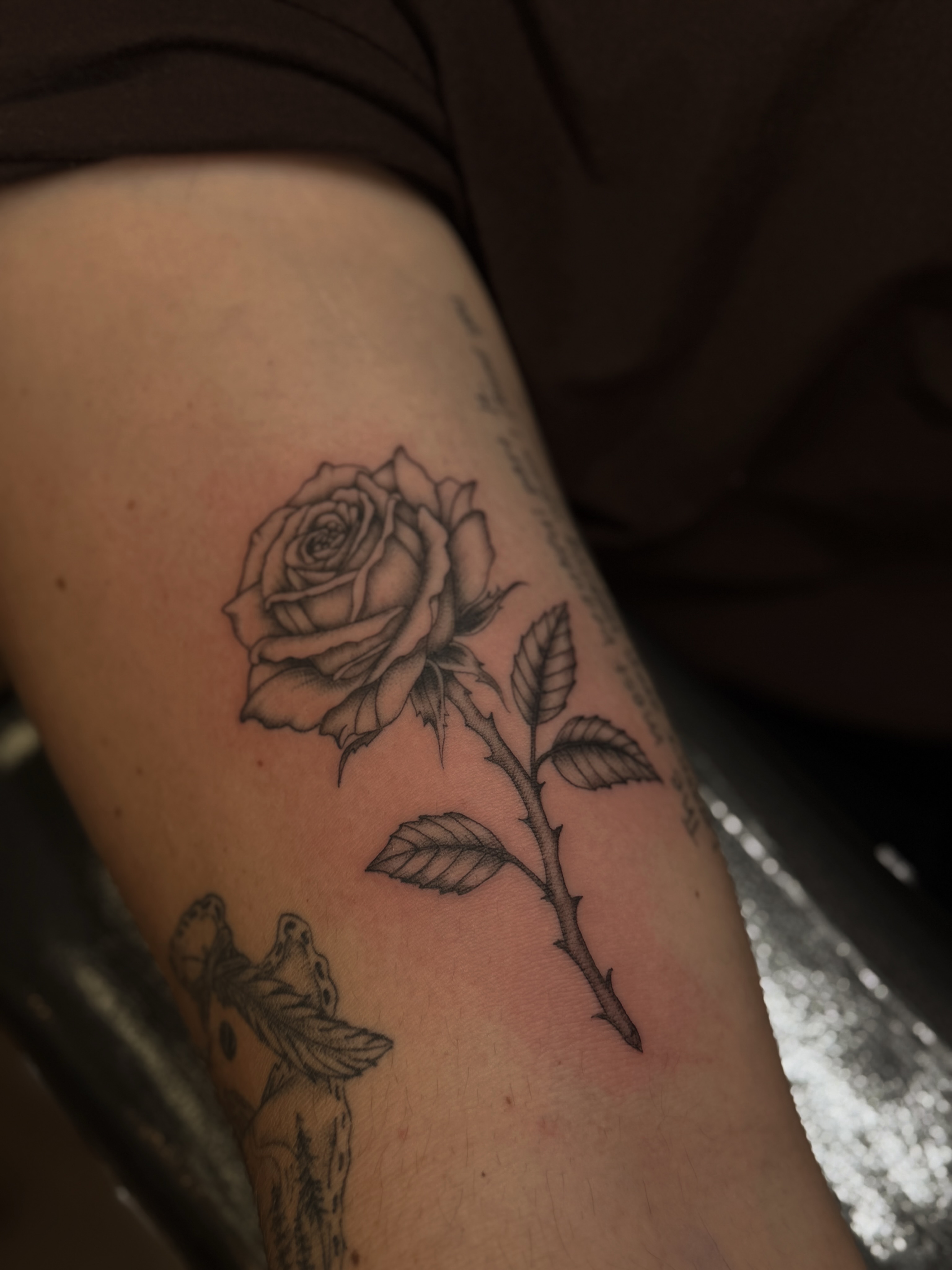 Tattoo by @wildcoyoteco — black_and_grey, realism