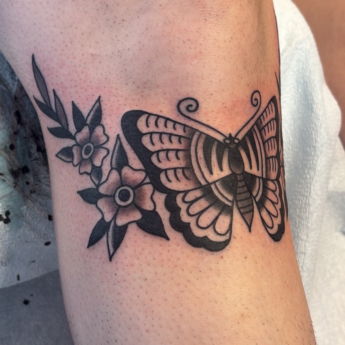 Tattoo by @foreversadaustin — american_traditional, black_and_grey