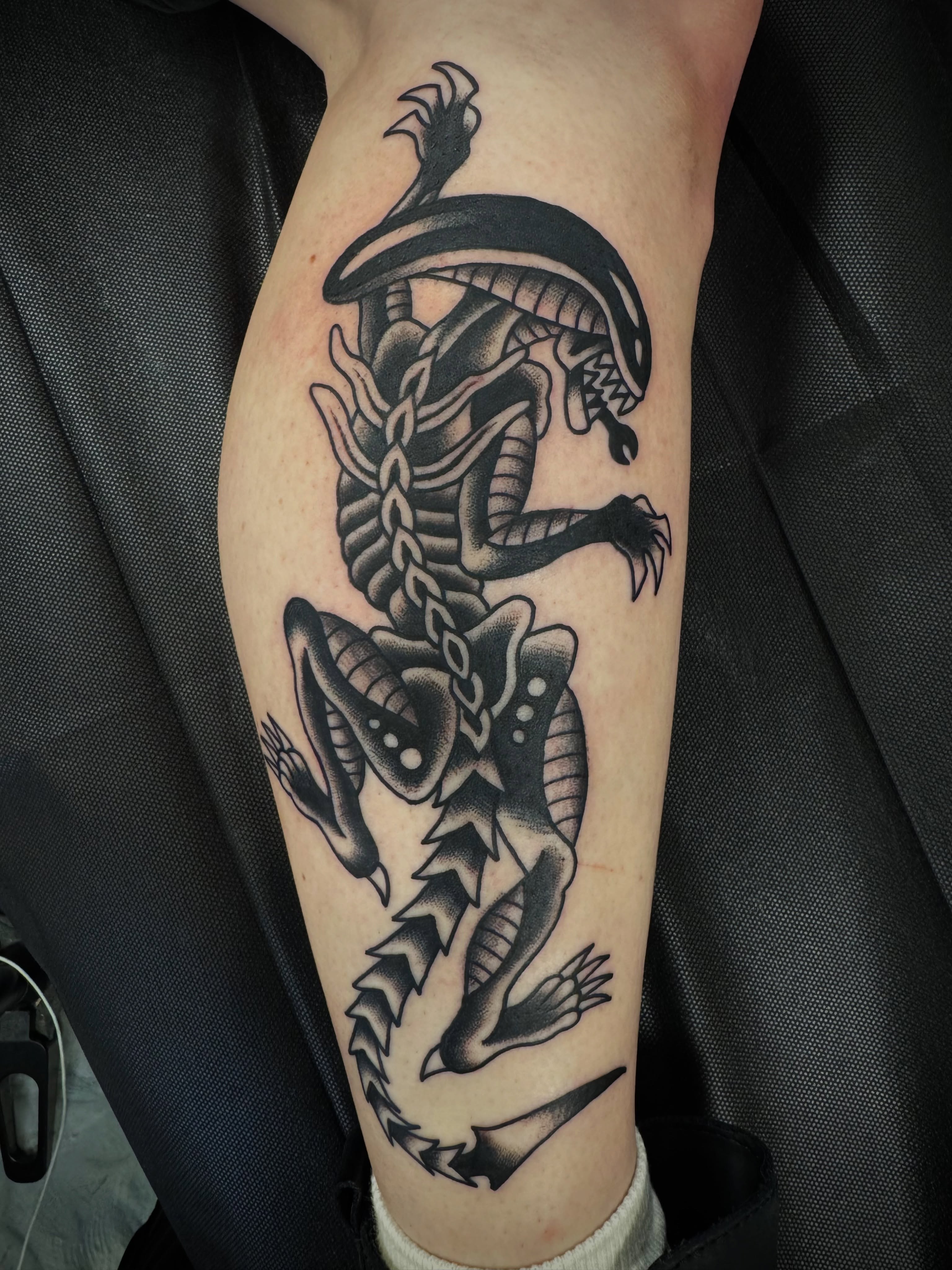 Tattoo by @notmikewilson — black_and_grey, geometric